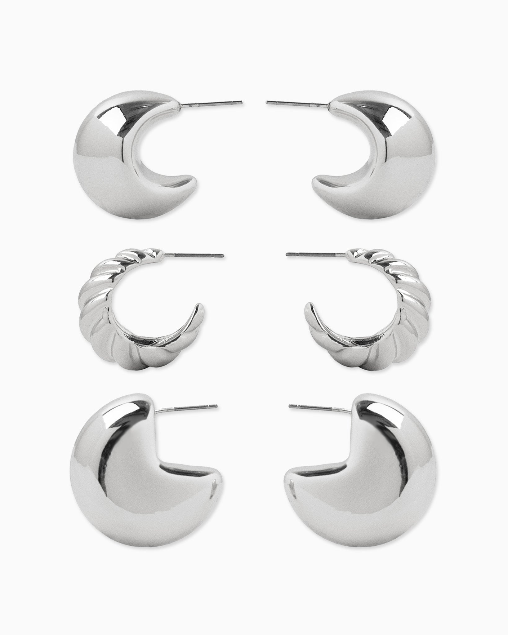 Jumbo Chunky Earring Set of 3