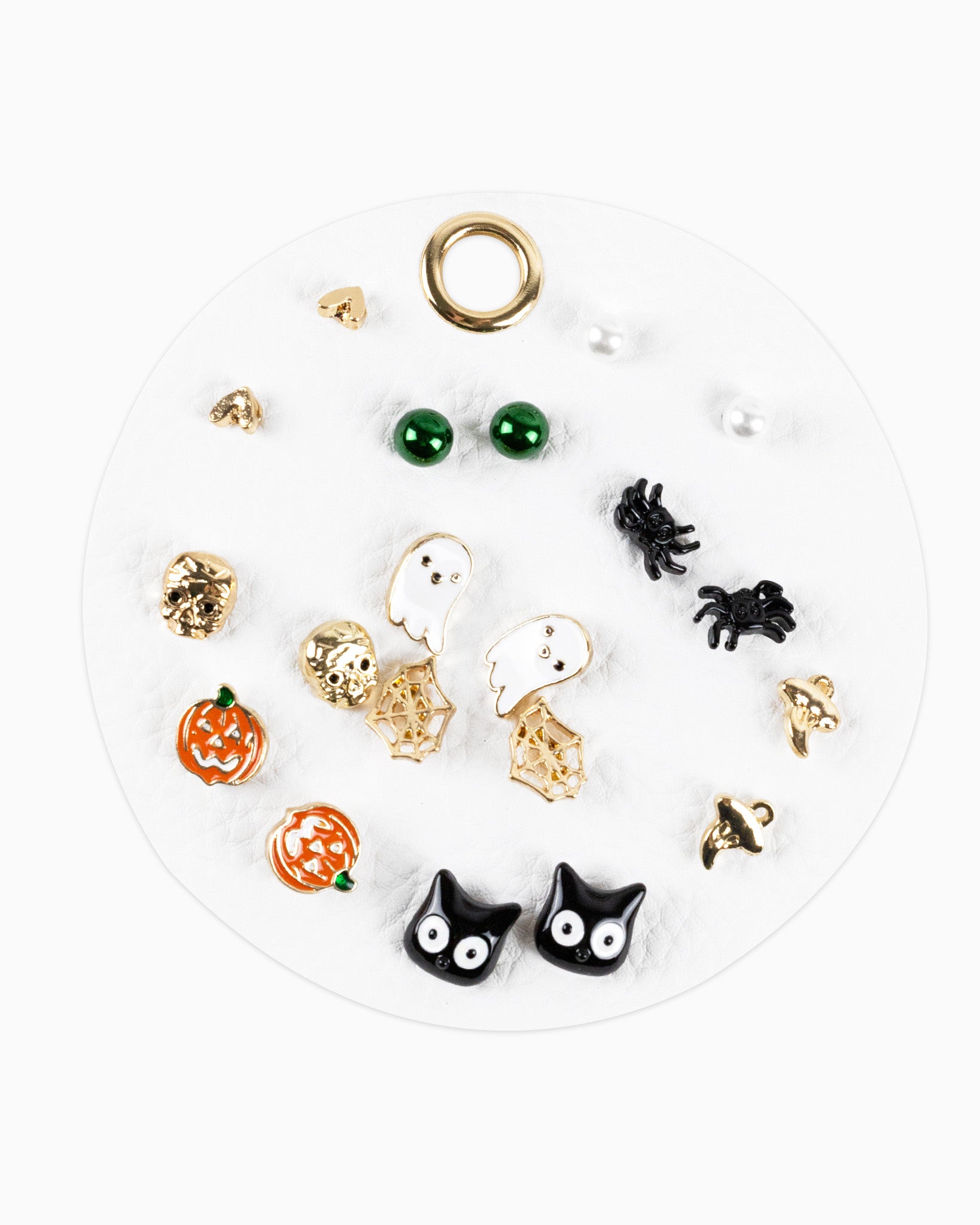 Cute Halloween Spooky Cat, Ghost Earring Set, Set of 10