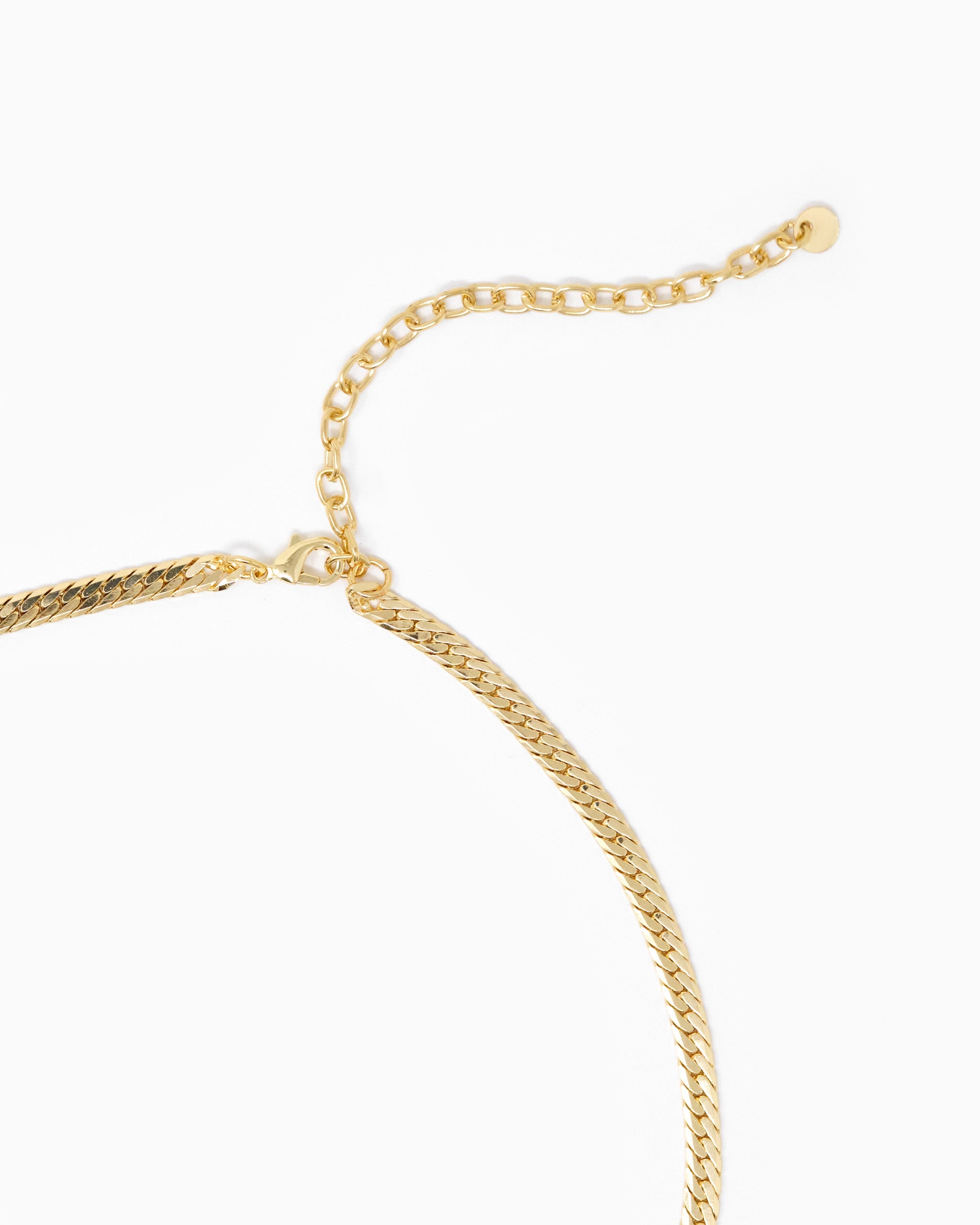 V-Shape Snake Chain Necklace-3