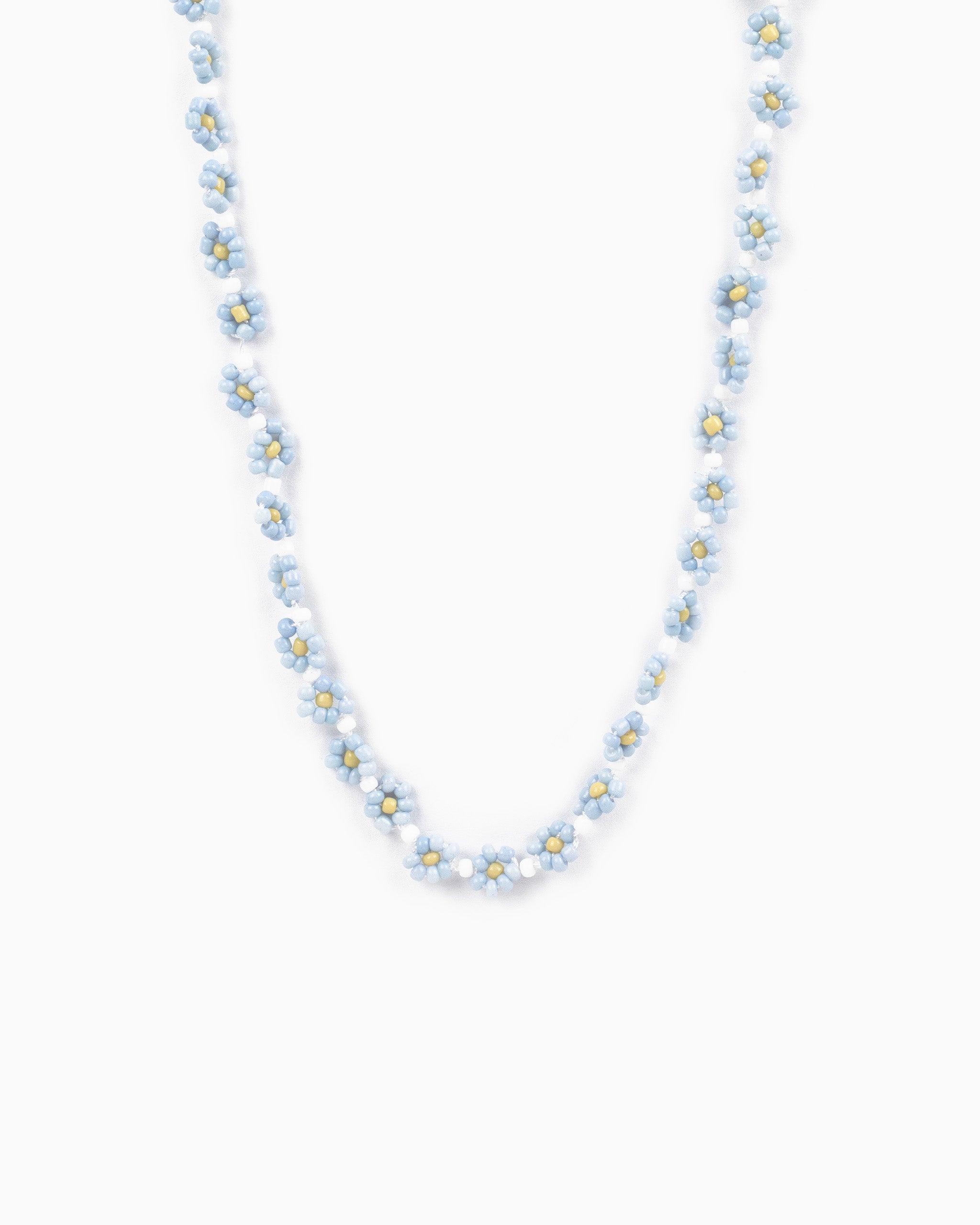 Pastel Cute Daisy Flower Bead Necklace-6