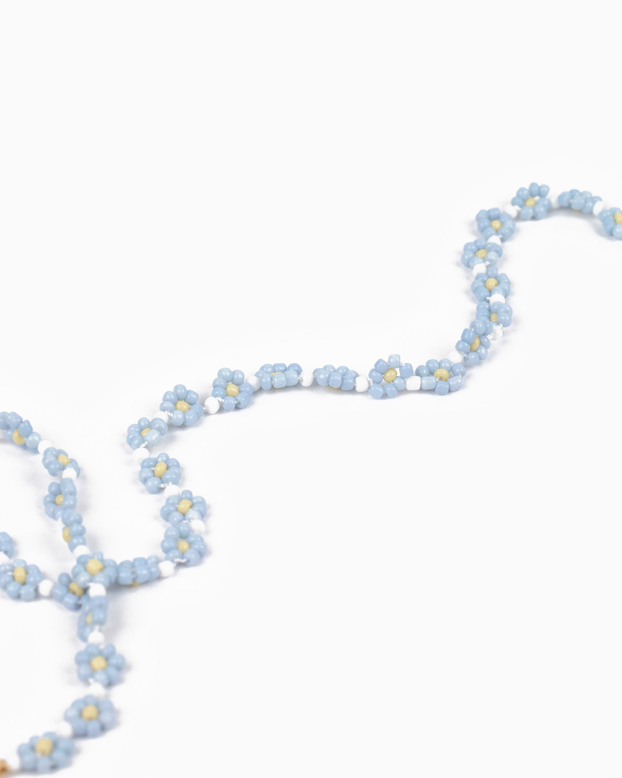 Pastel Cute Daisy Flower Bead Necklace-5