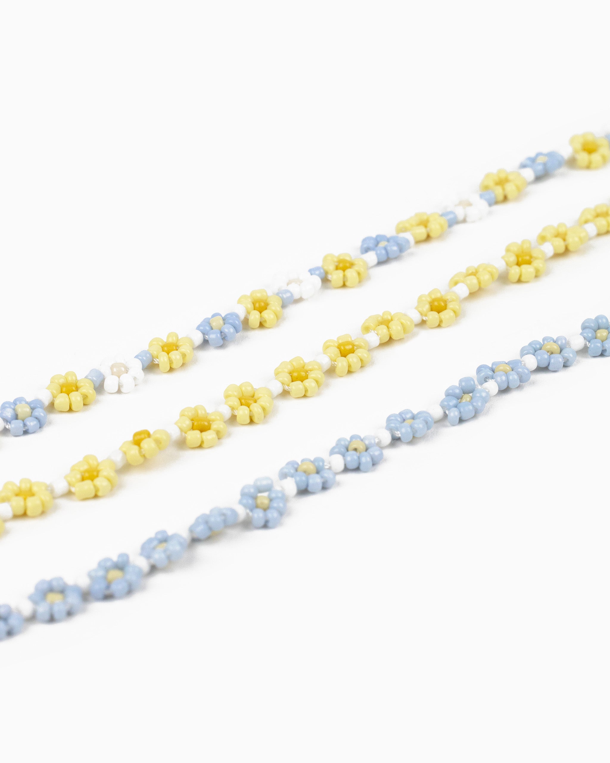 Pastel Cute Daisy Flower Bead Necklace-2