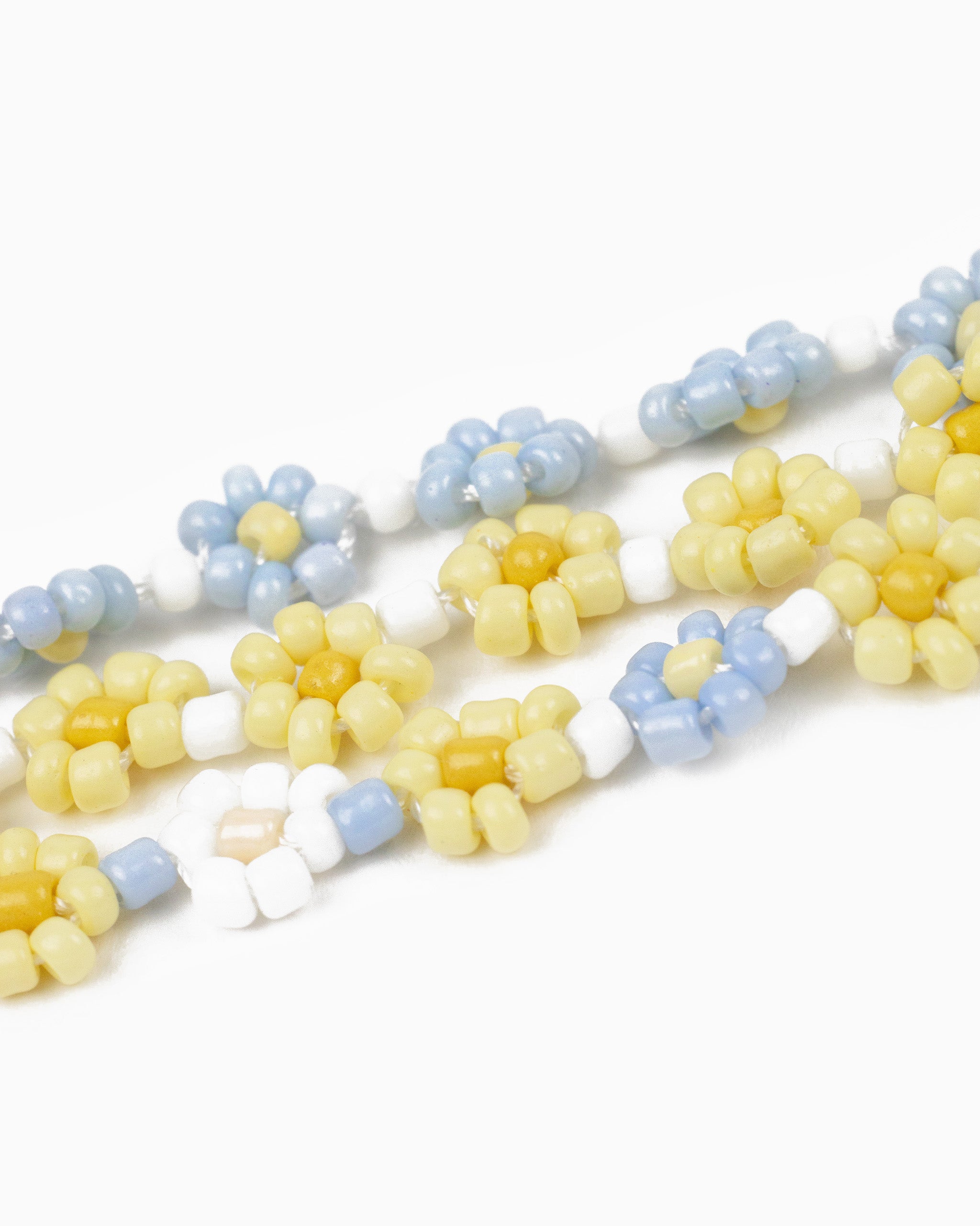 Pastel Cute Daisy Flower Bead Necklace-3