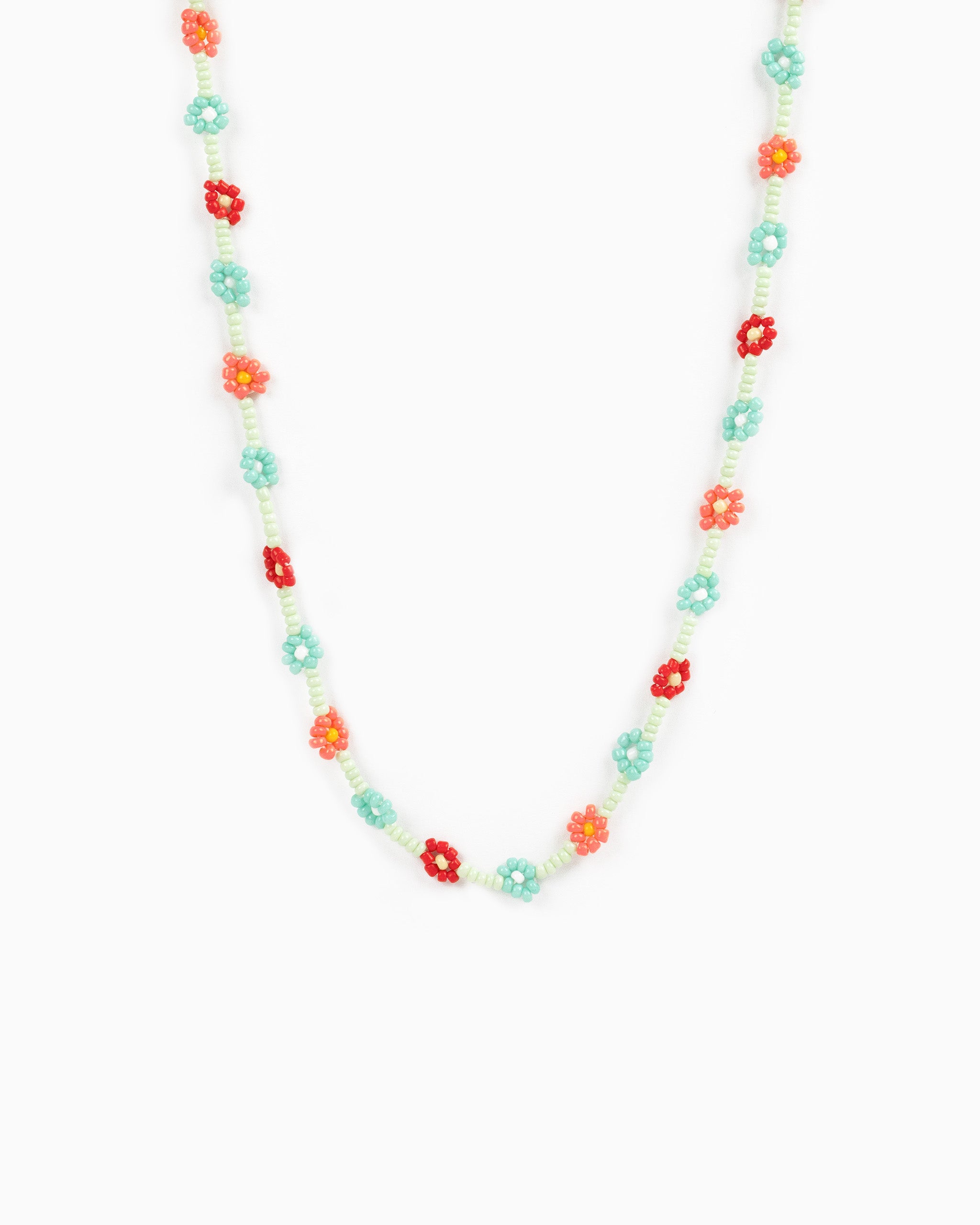 Tropic Fruit Flower Glass Bead Necklace