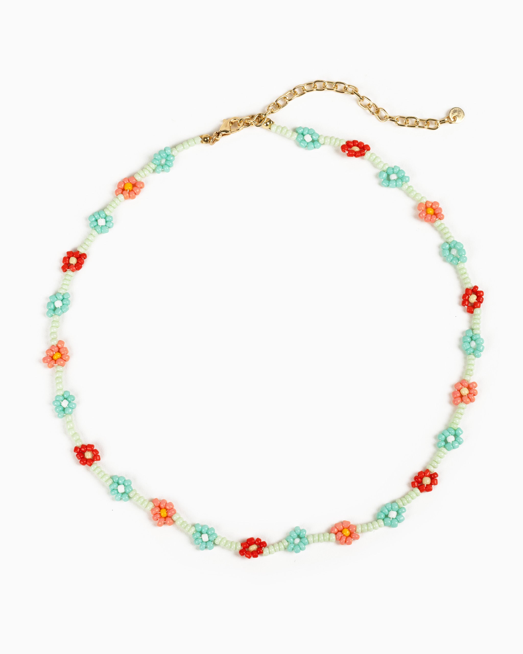 Tropic Fruit Flower Glass Bead Necklace