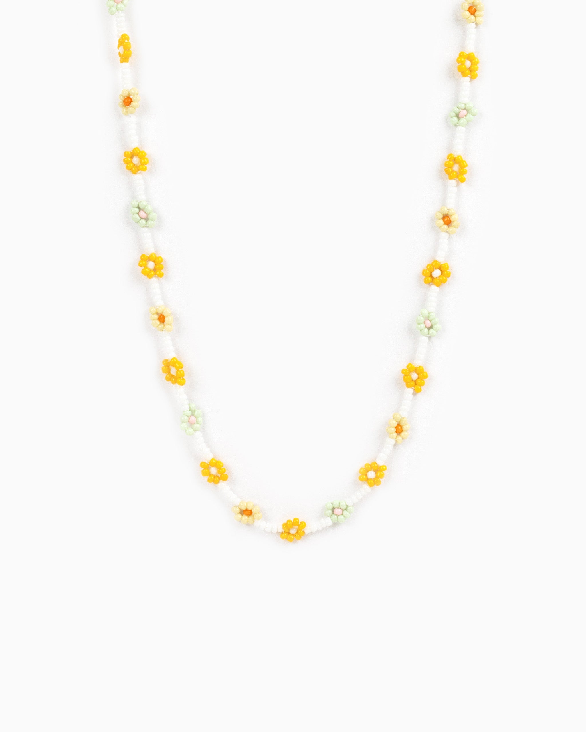 Tropic Fruit Flower Glass Bead Necklace
