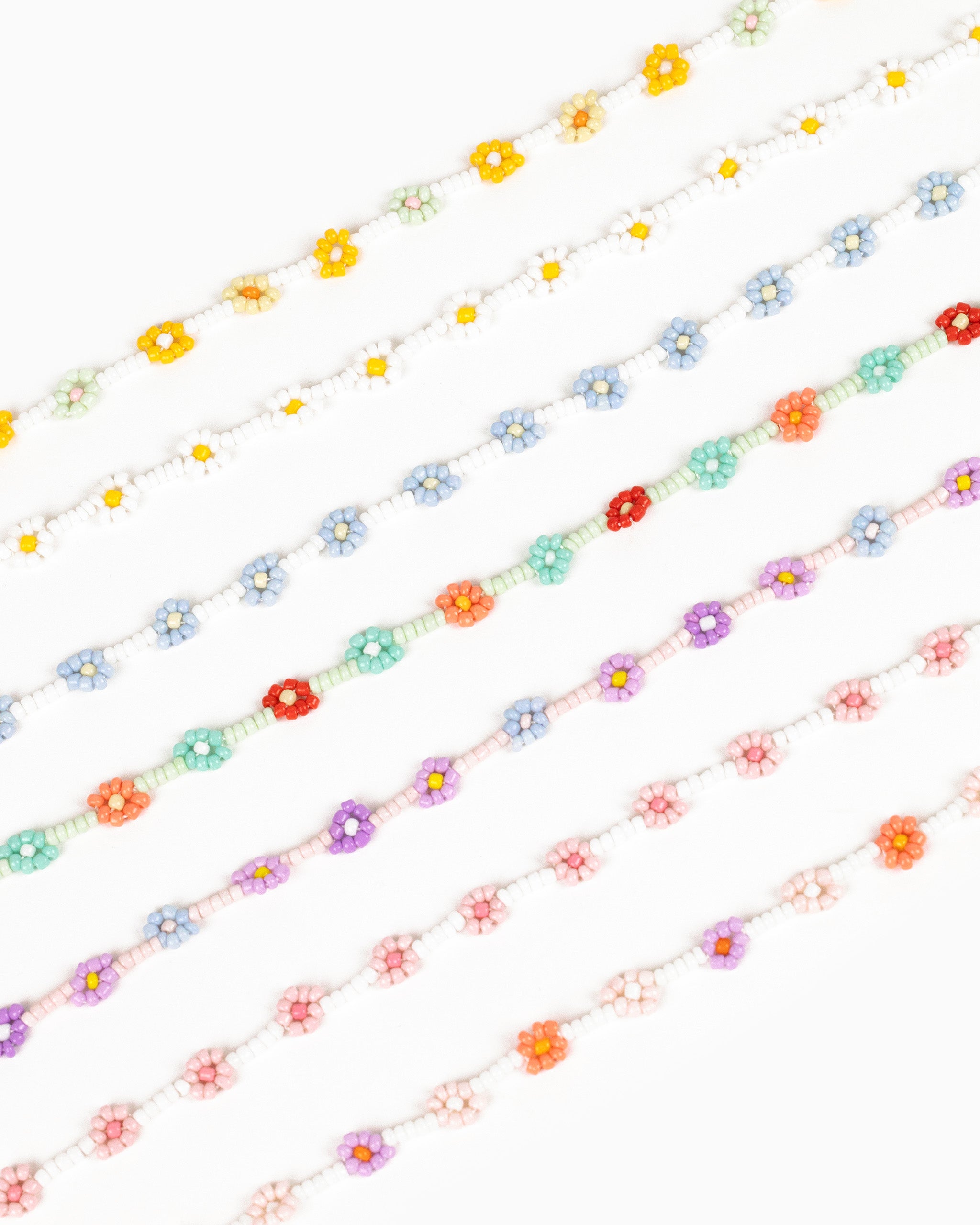 Tropic Fruit Flower Glass Bead Necklace