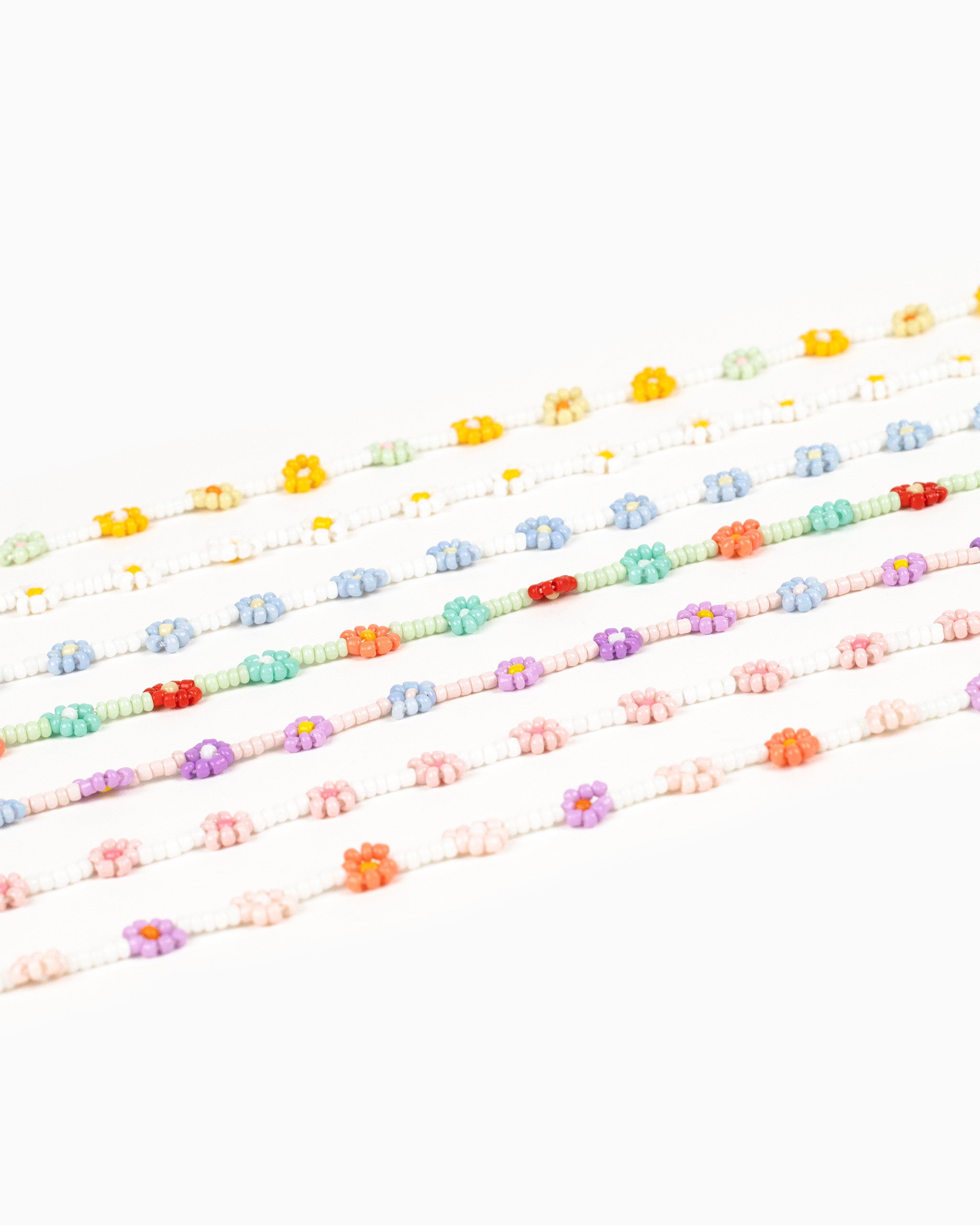 Tropic Fruit Flower Glass Bead Necklace