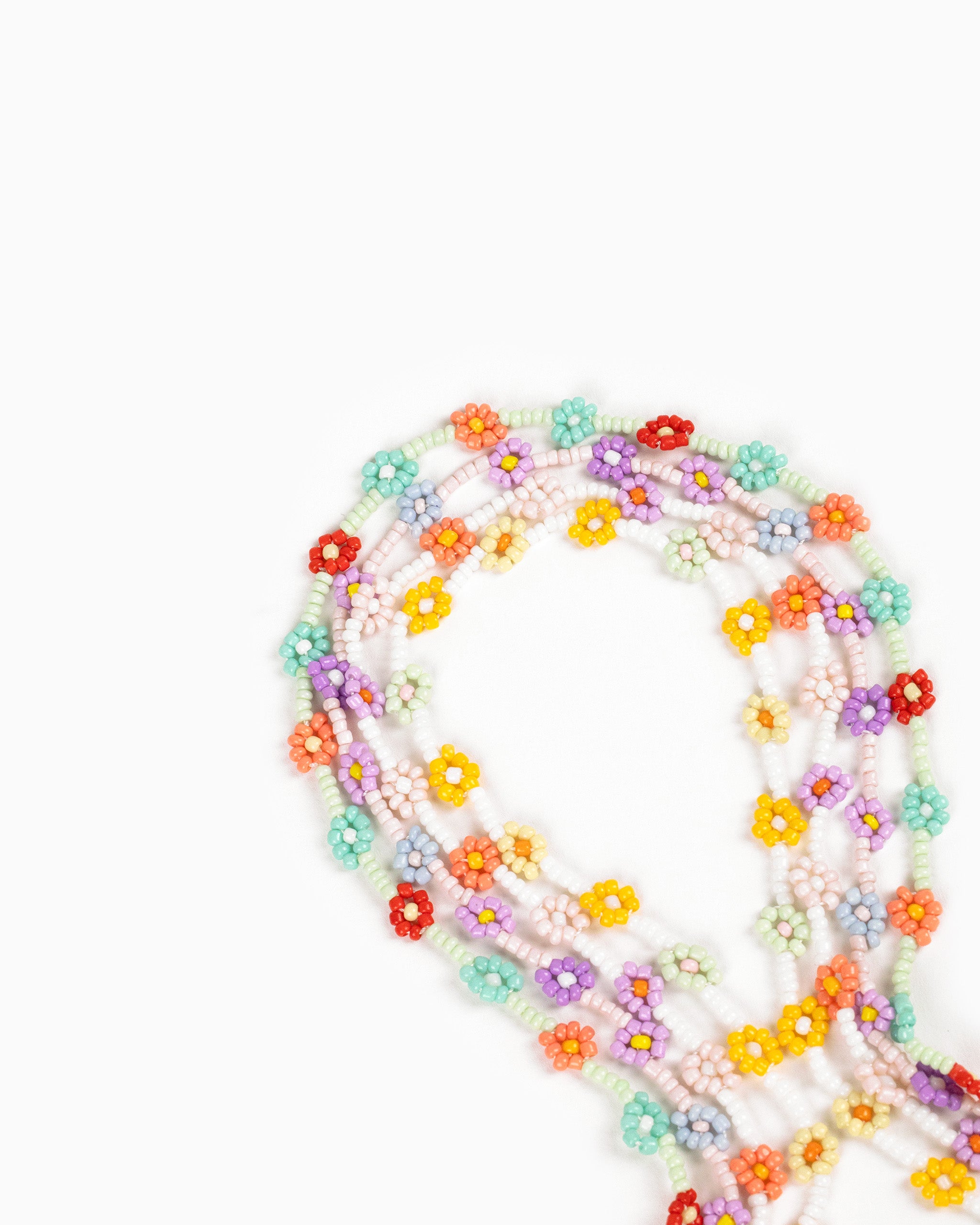Tropic Fruit Flower Glass Bead Necklace-13