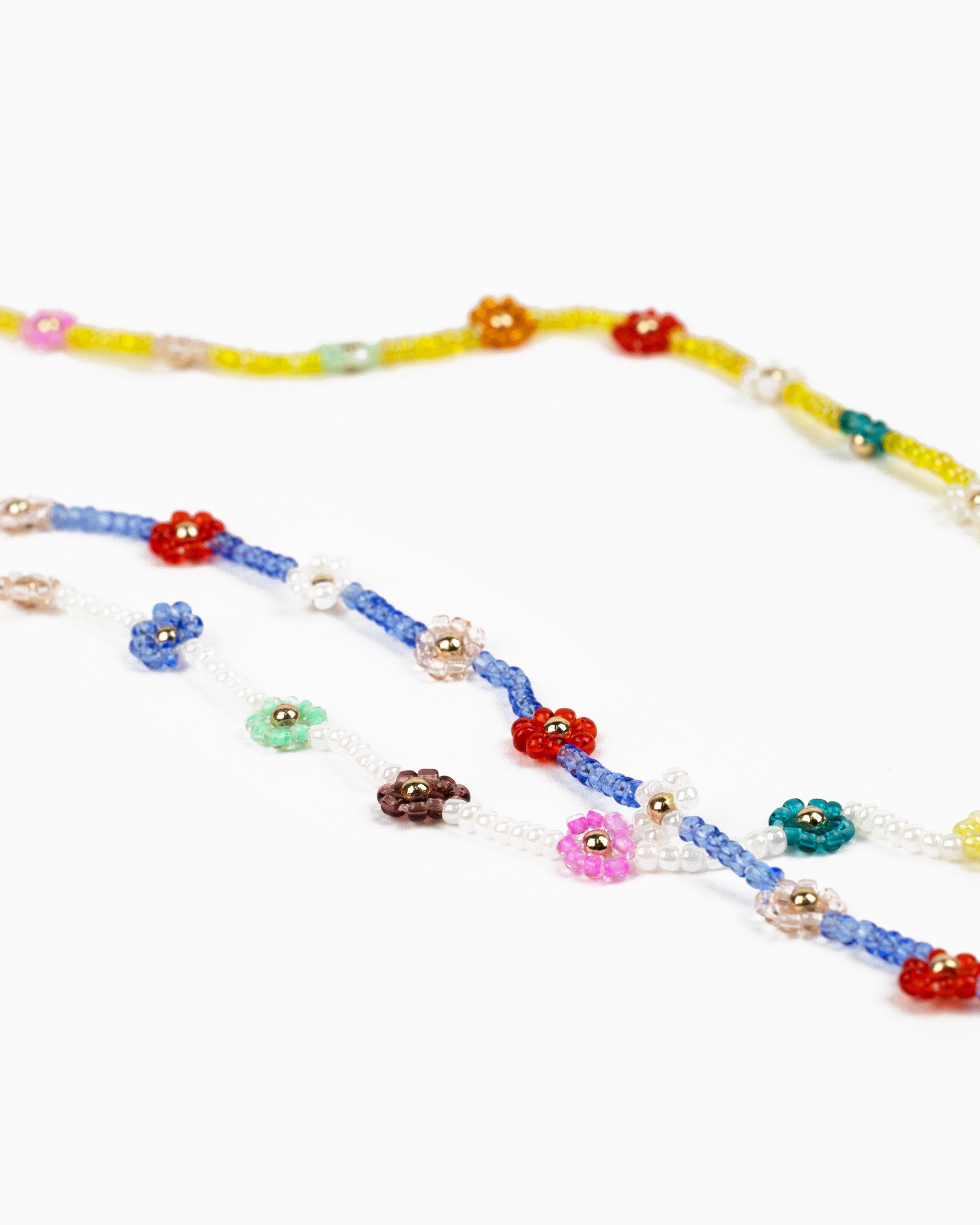 Daisy Flower Clear Color Bead Choker Necklace-9