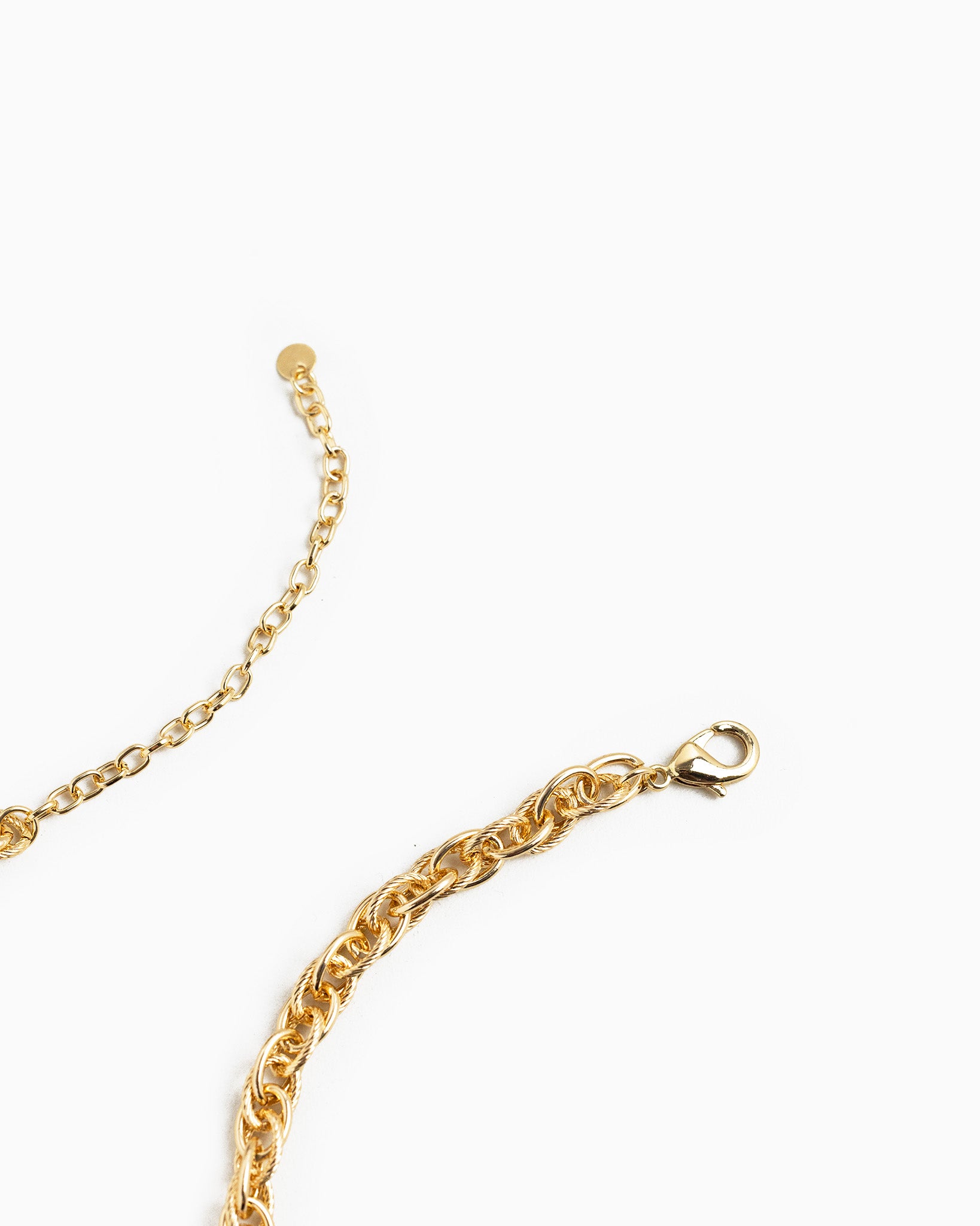 Multi Texture Oval Link Chain Necklace