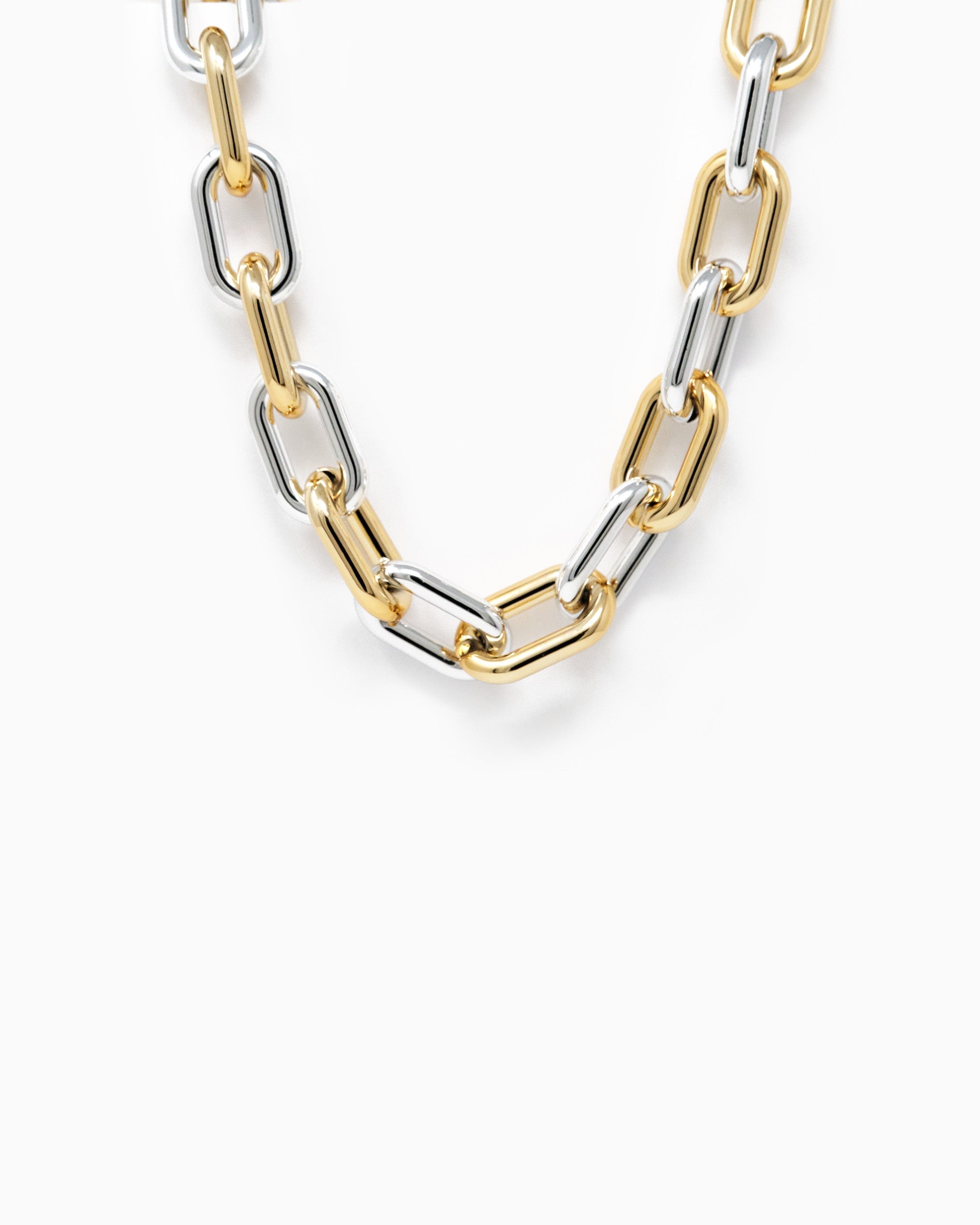 Metallic Coat Chunky Chain Necklace-4