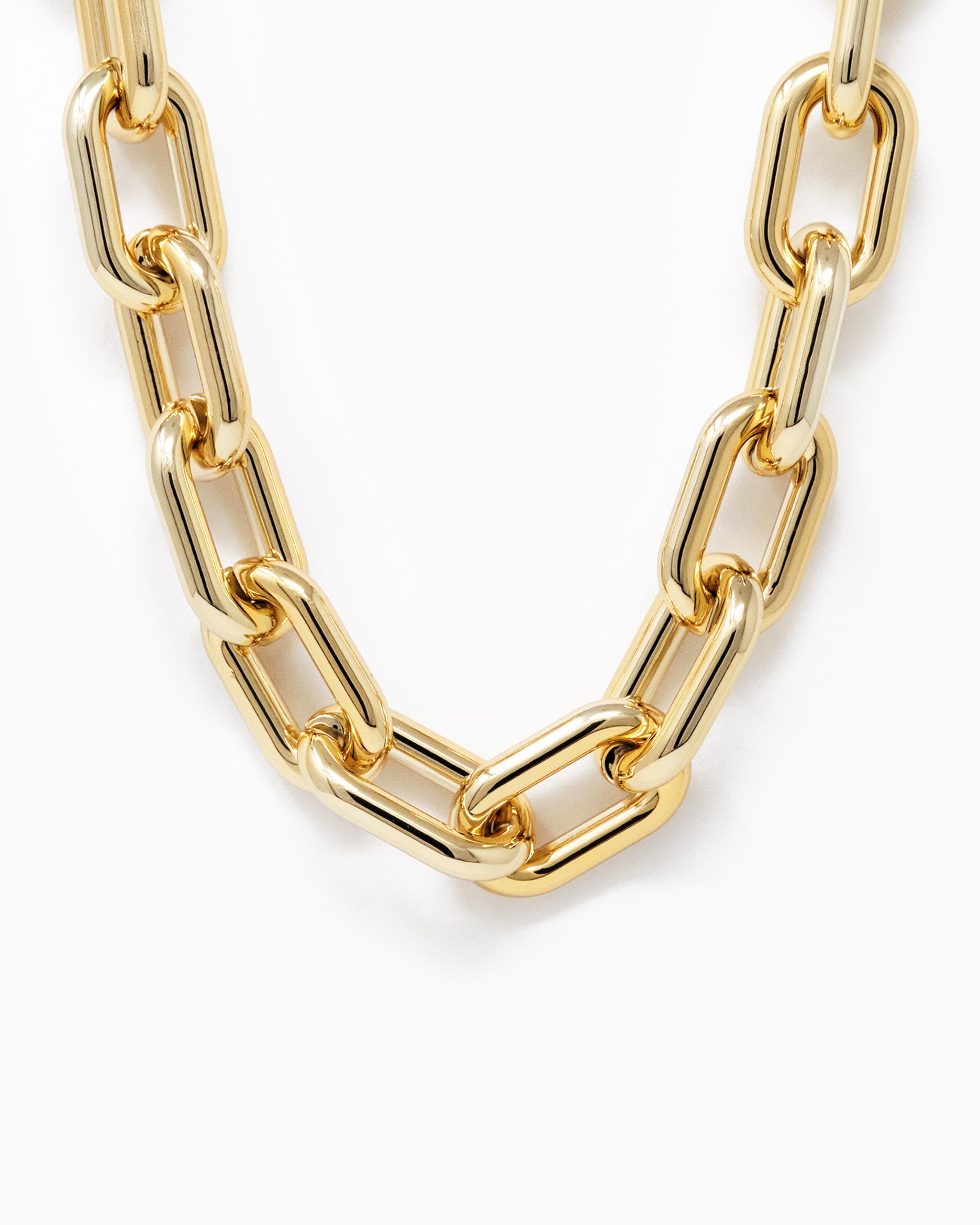 Metallic Coat Chunky Chain Necklace