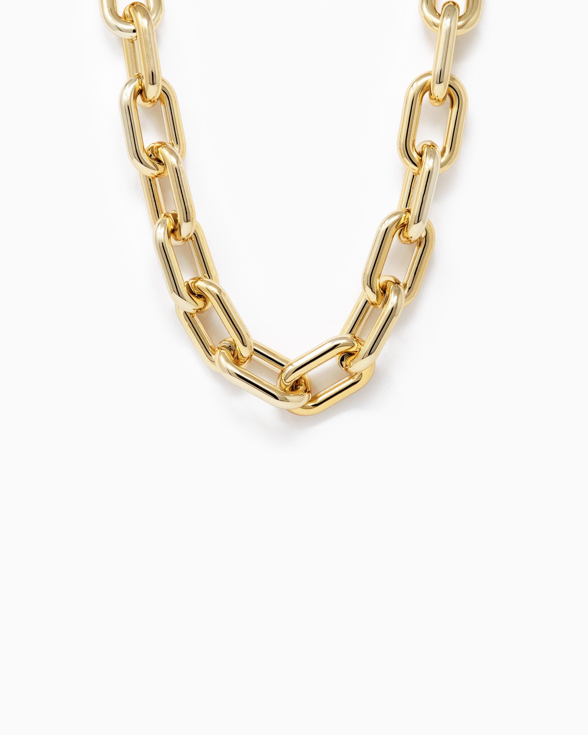Metallic Coat Chunky Chain Necklace-3