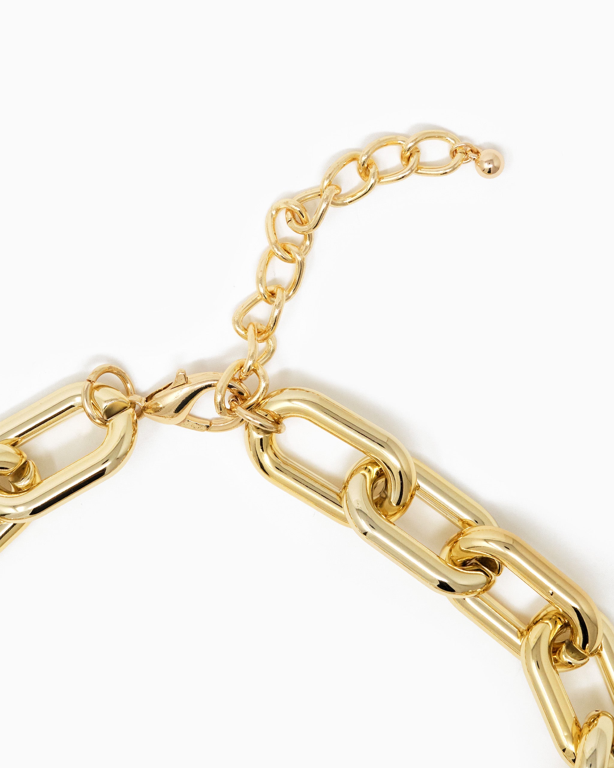 Metallic Coat Chunky Chain Necklace