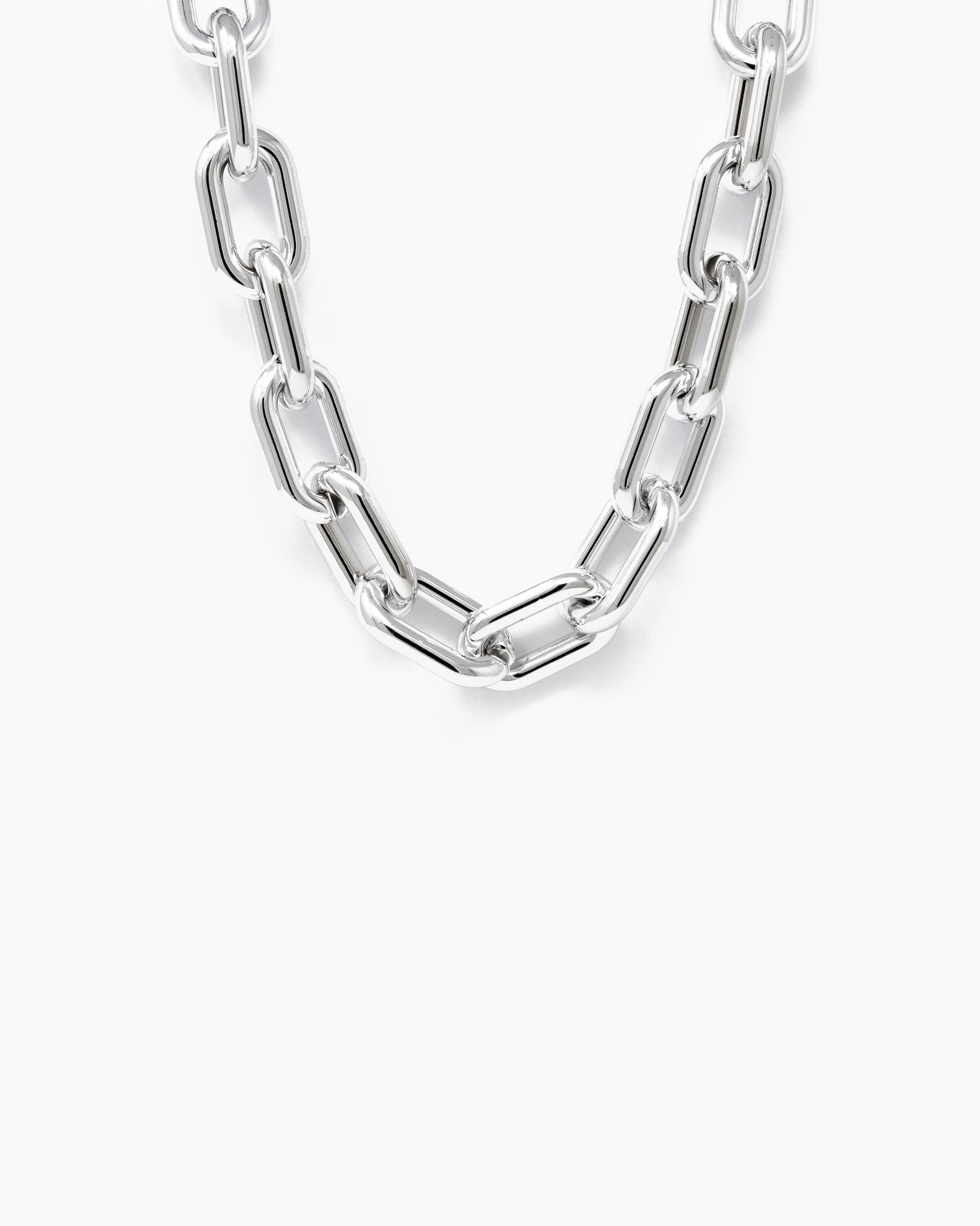Metallic Coat Chunky Chain Necklace-5