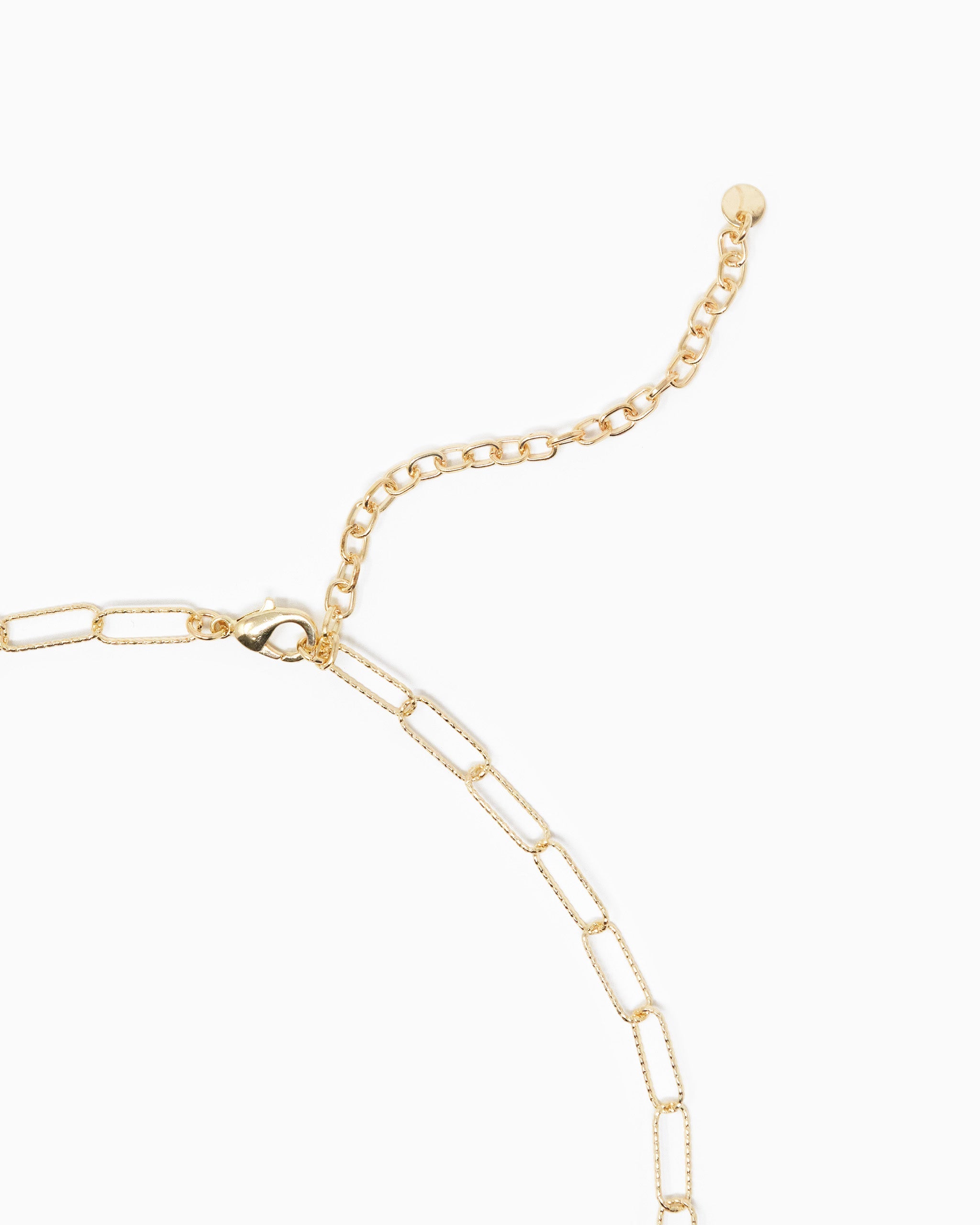 Textured Small Clip Link Chain Necklace