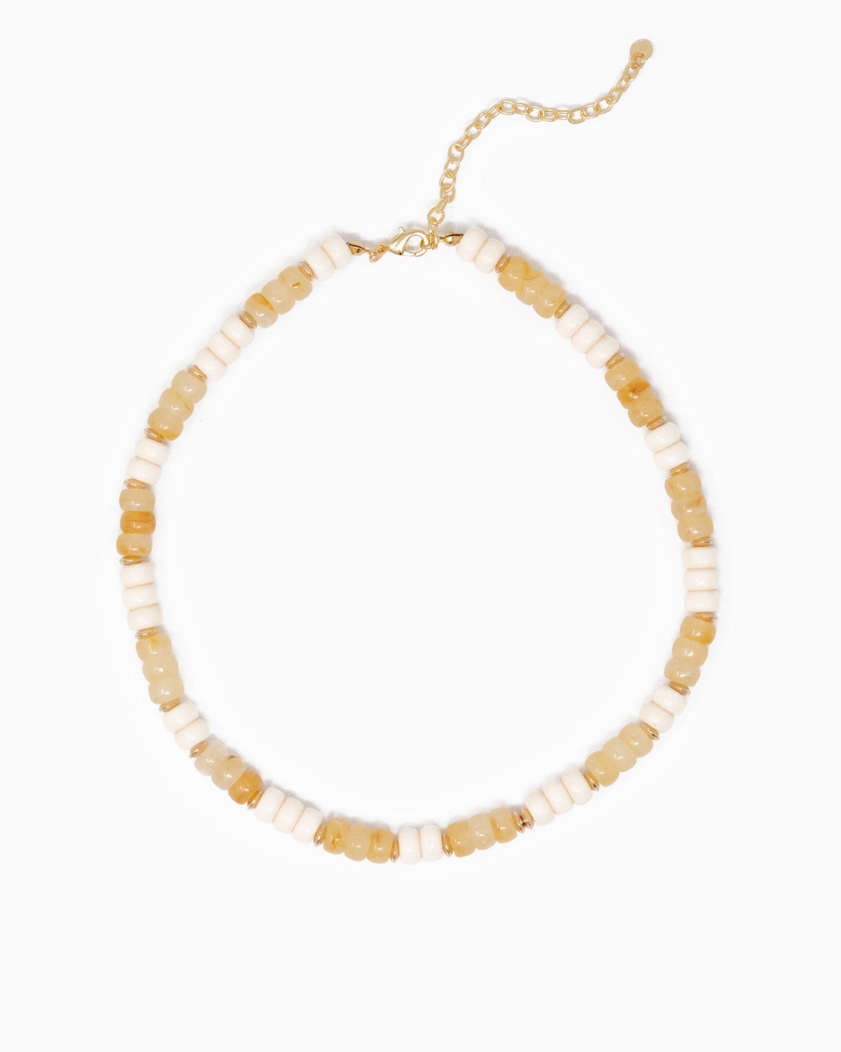 Multi-Color Beaded Necklace – Ivory