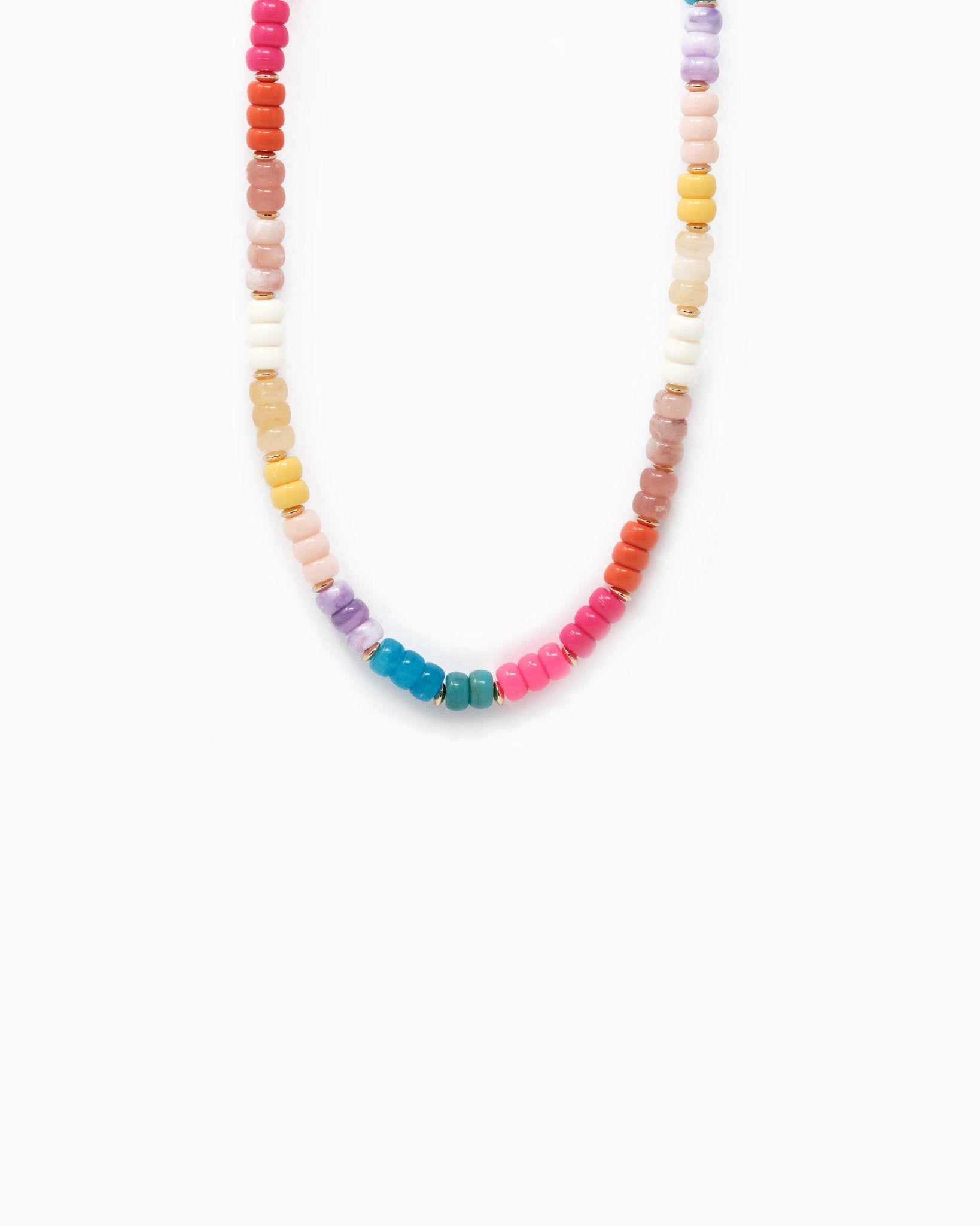 Multi-Color Beaded Necklace – Multi detail