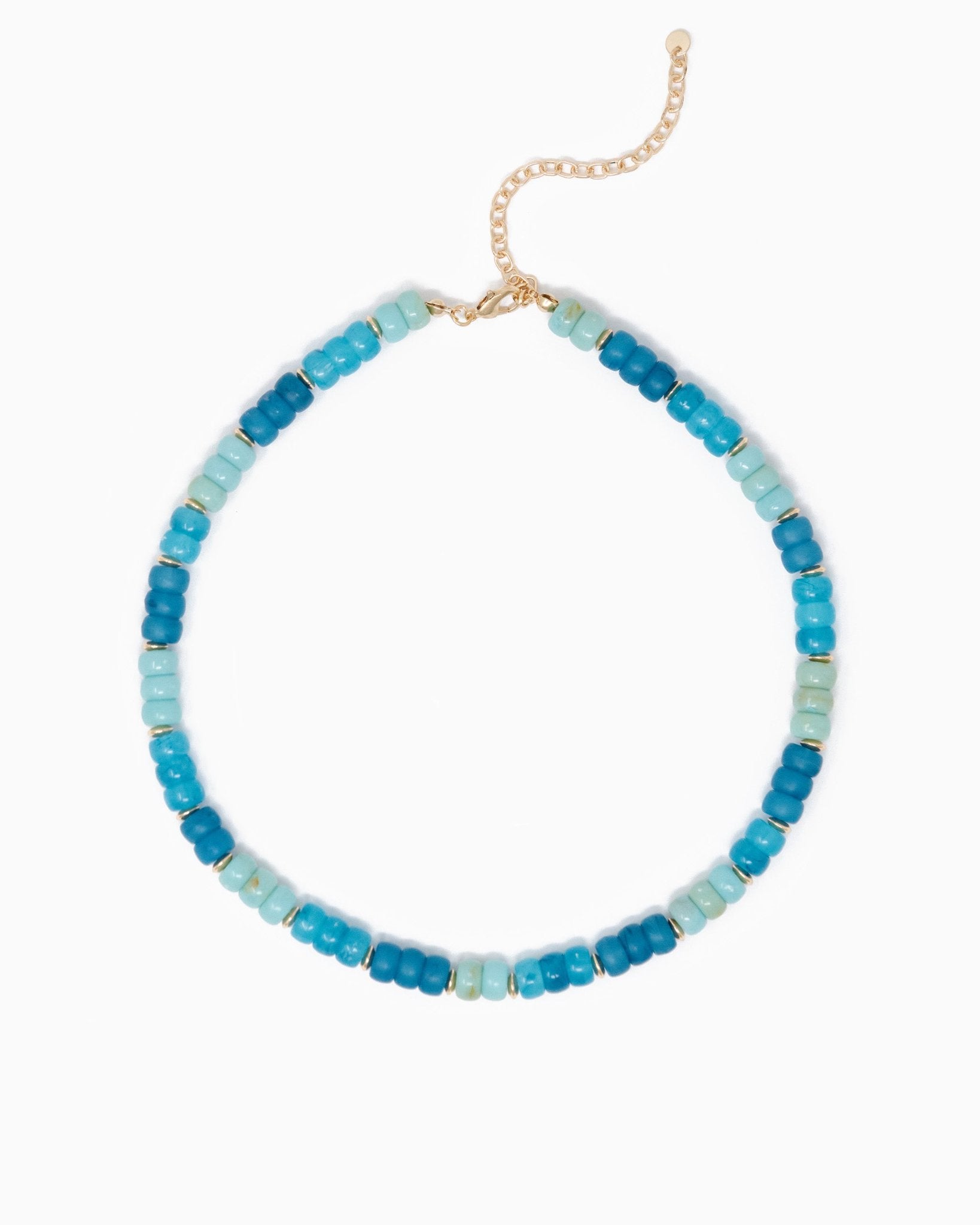 Multi-Color Beaded Necklace – Turquoise