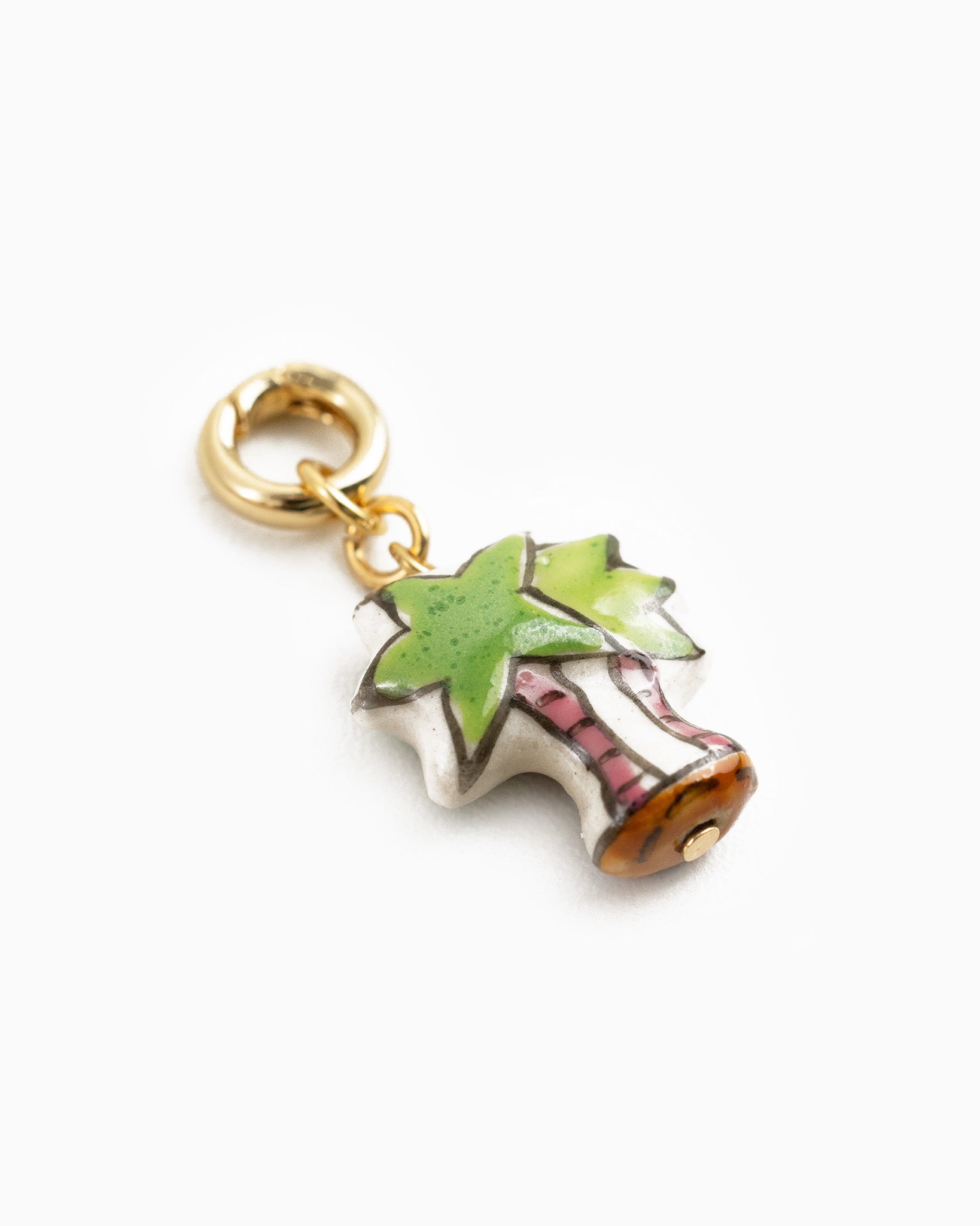 Cartoon Palm Tree Ceramic Charm