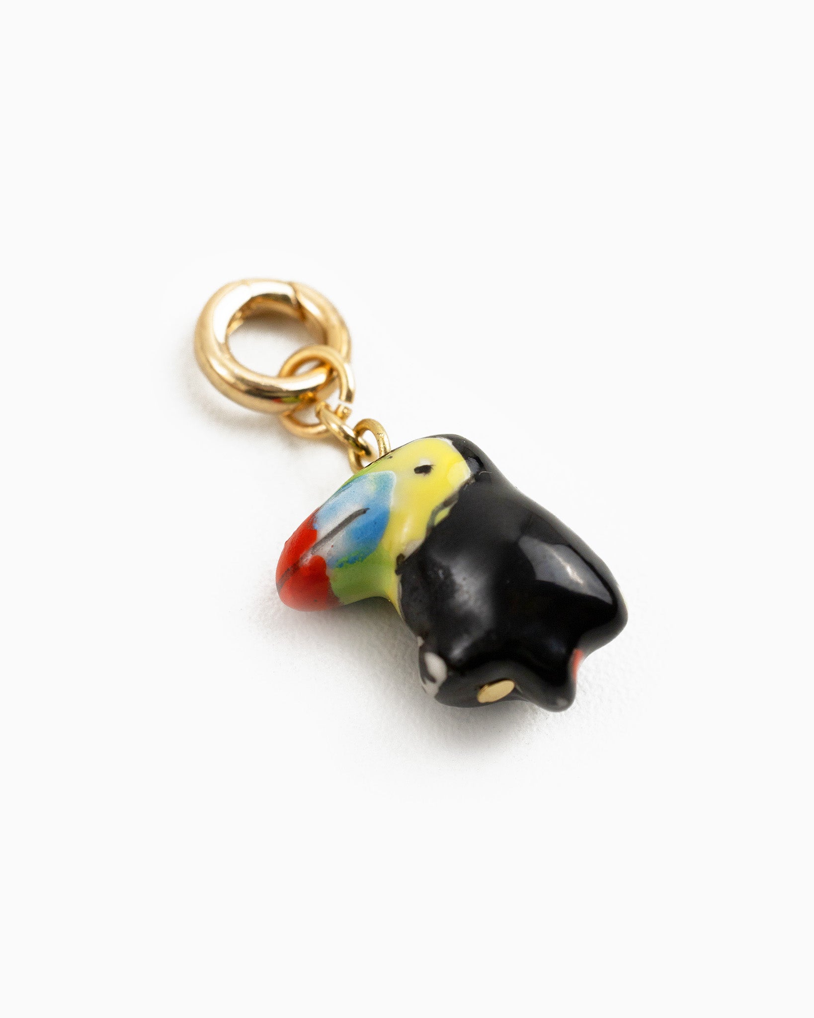 Cartoon Toucan Bird Ceramic Charm