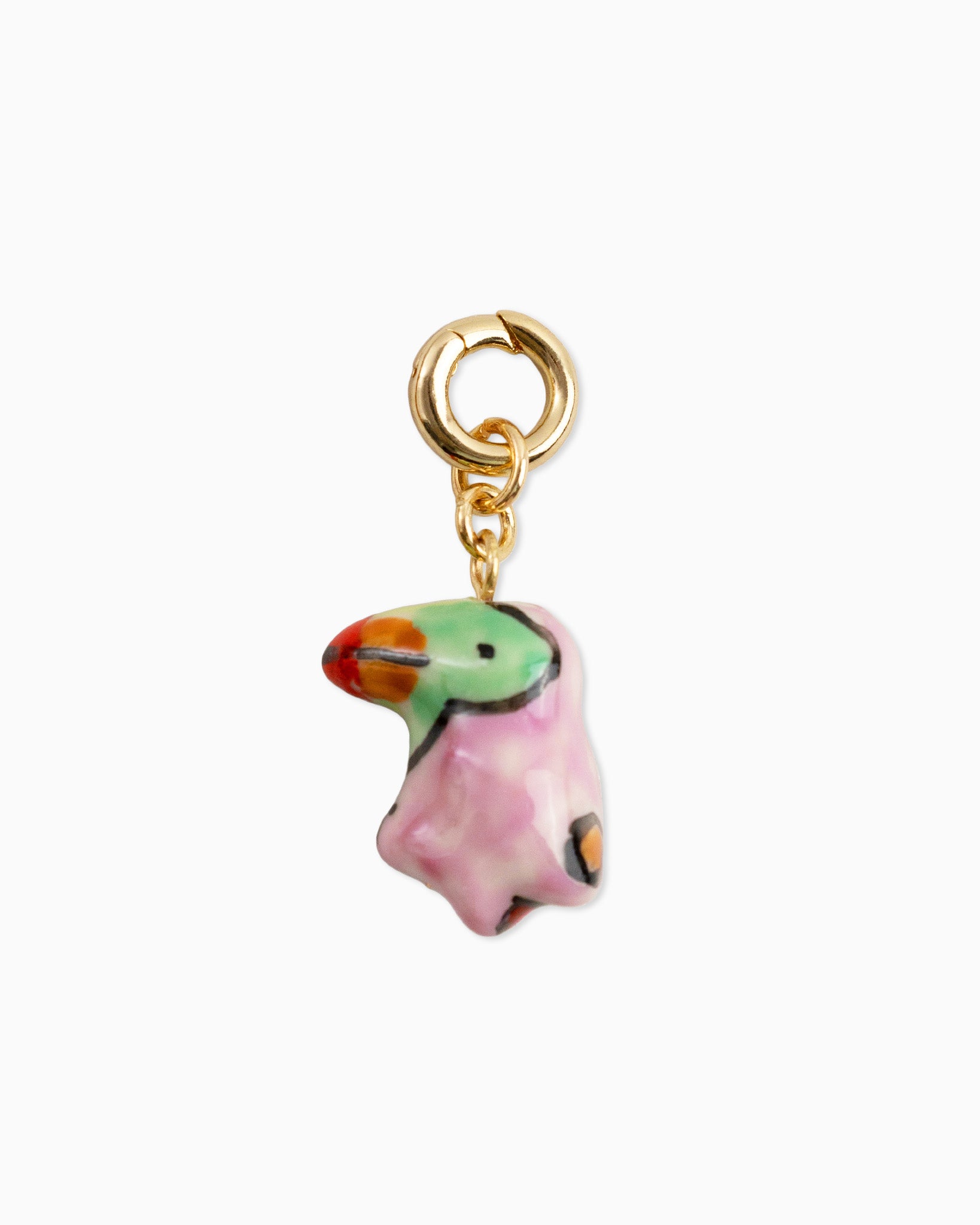 Cartoon Toucan Bird Ceramic Charm