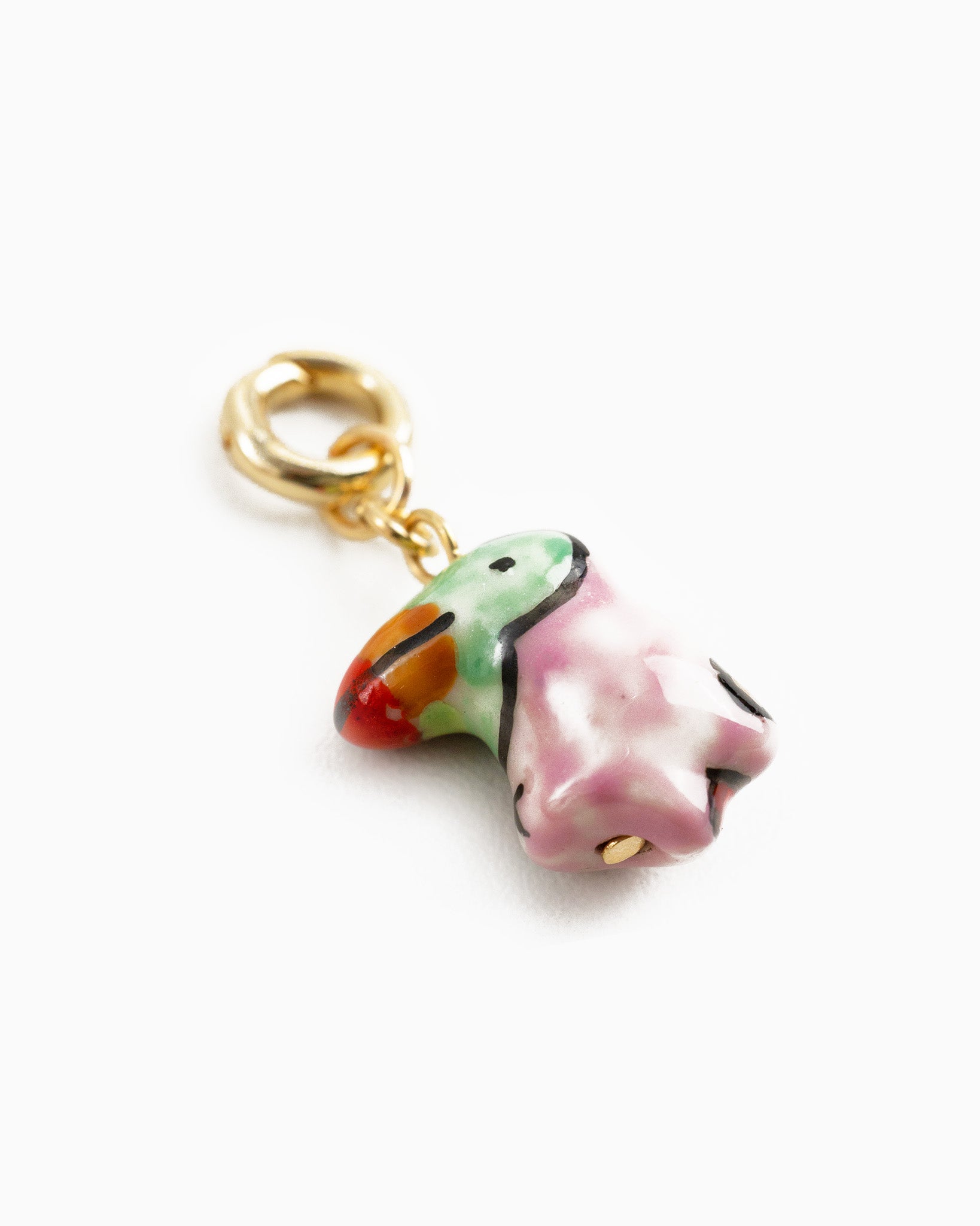 Cartoon Toucan Bird Ceramic Charm