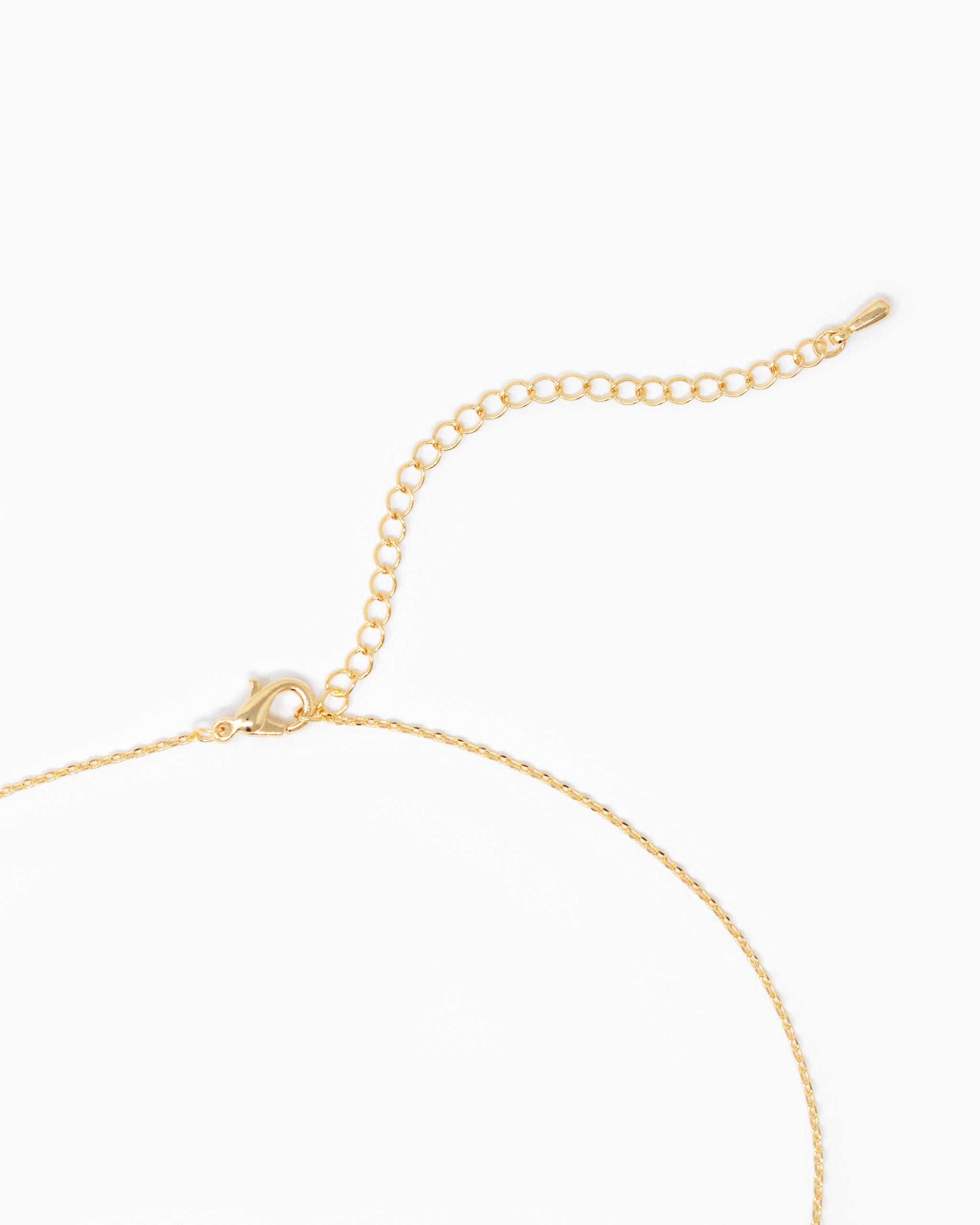 Milgrain Colored Clover Pendant Necklace-4