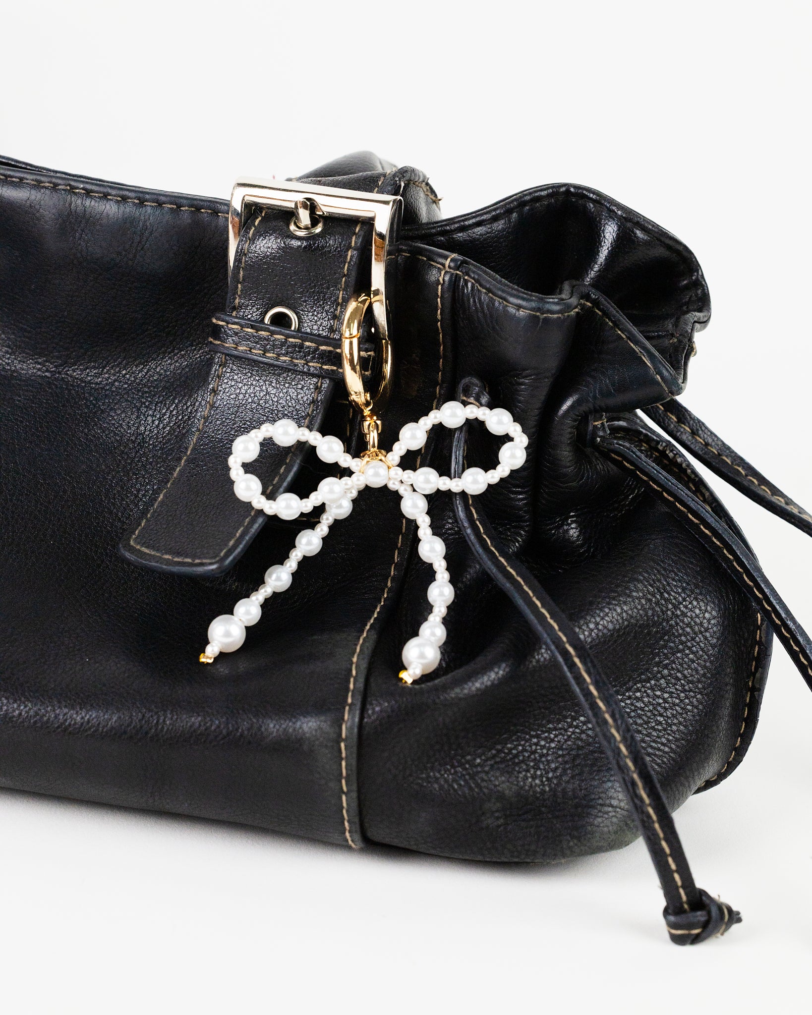 Mixed Pearl Coquette Bow Keychain Bag Charm