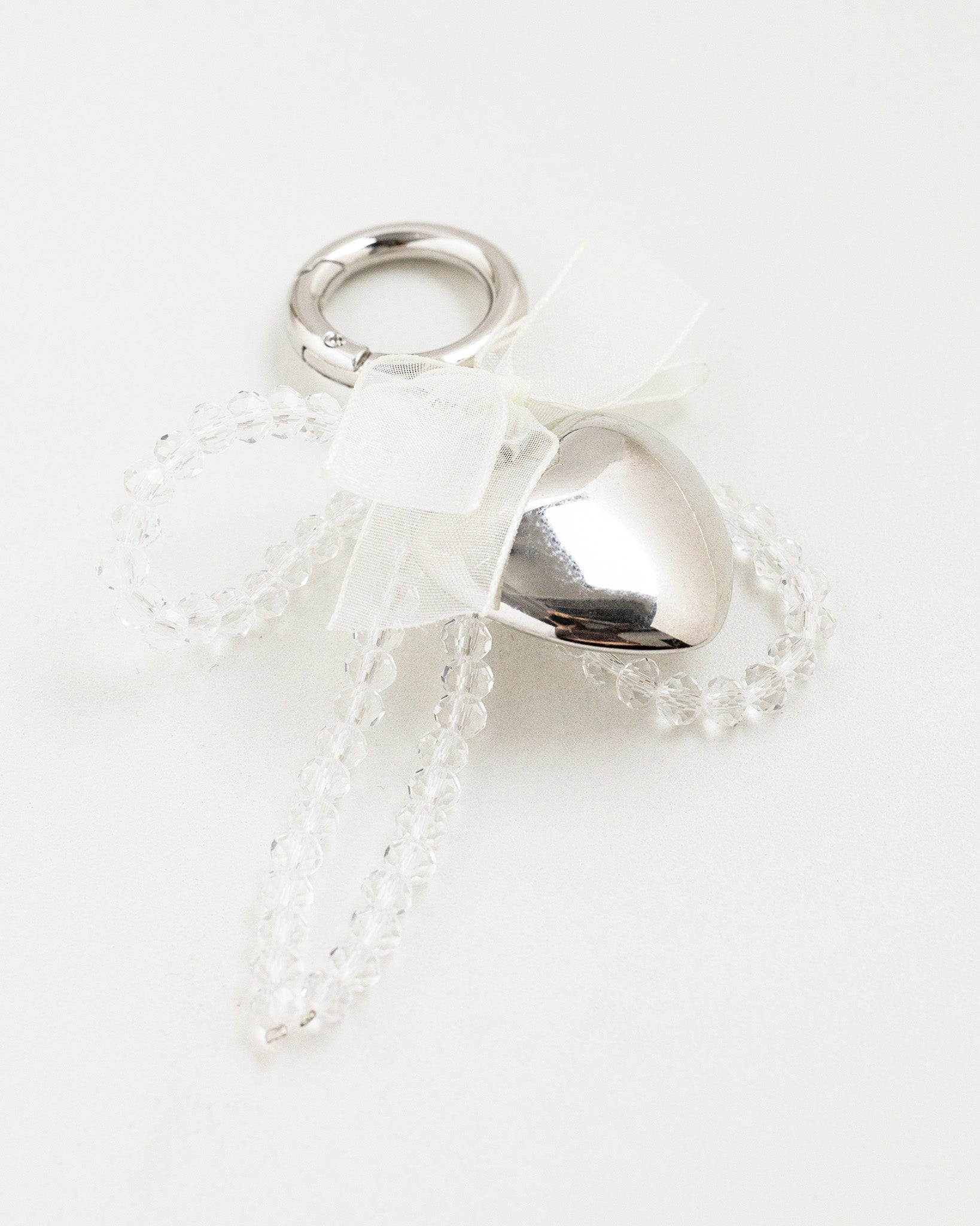 Heart Bow Croquette Bag Charm