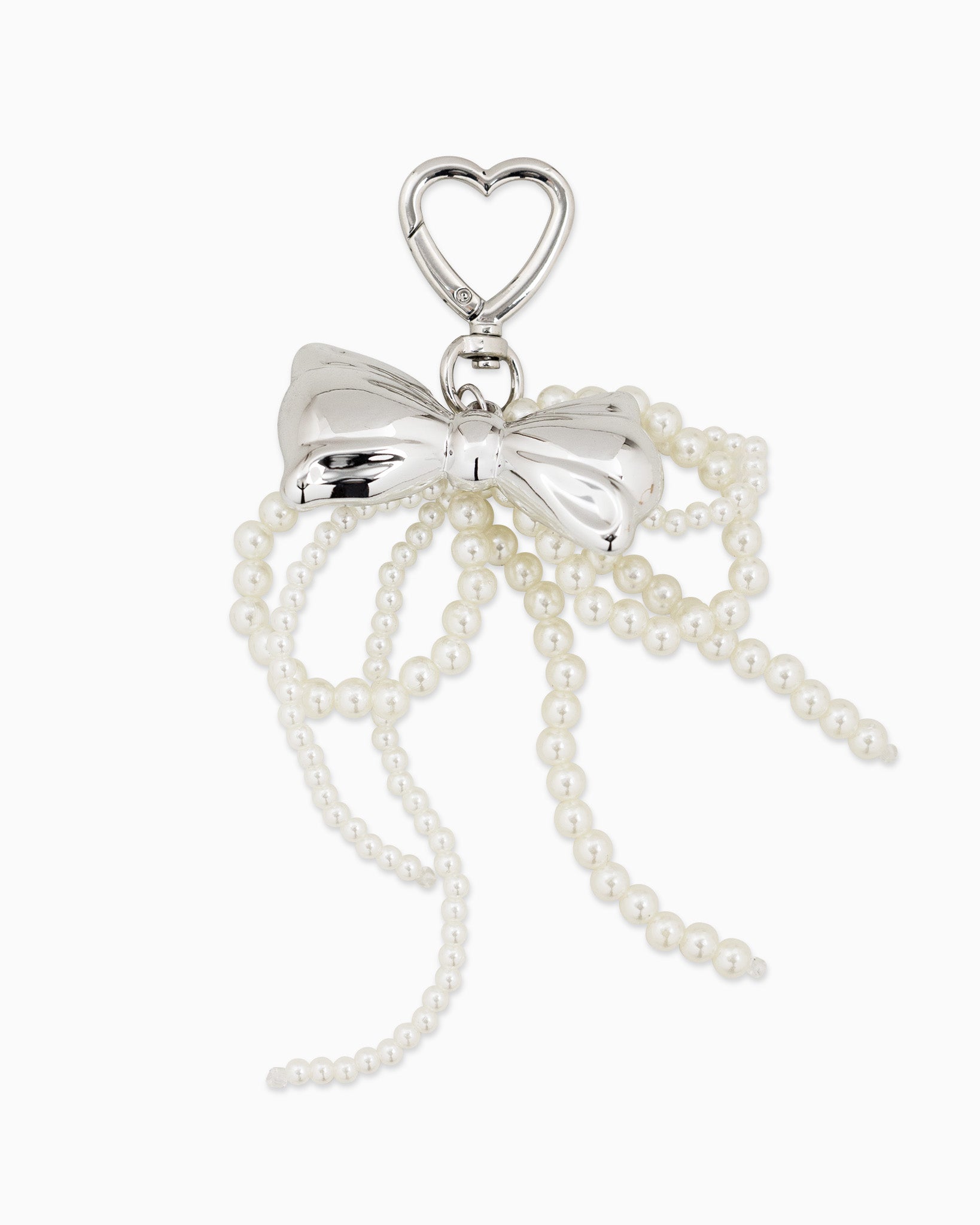 Puffy Bow Acrylic Pearl Bow Drop Bag Charm