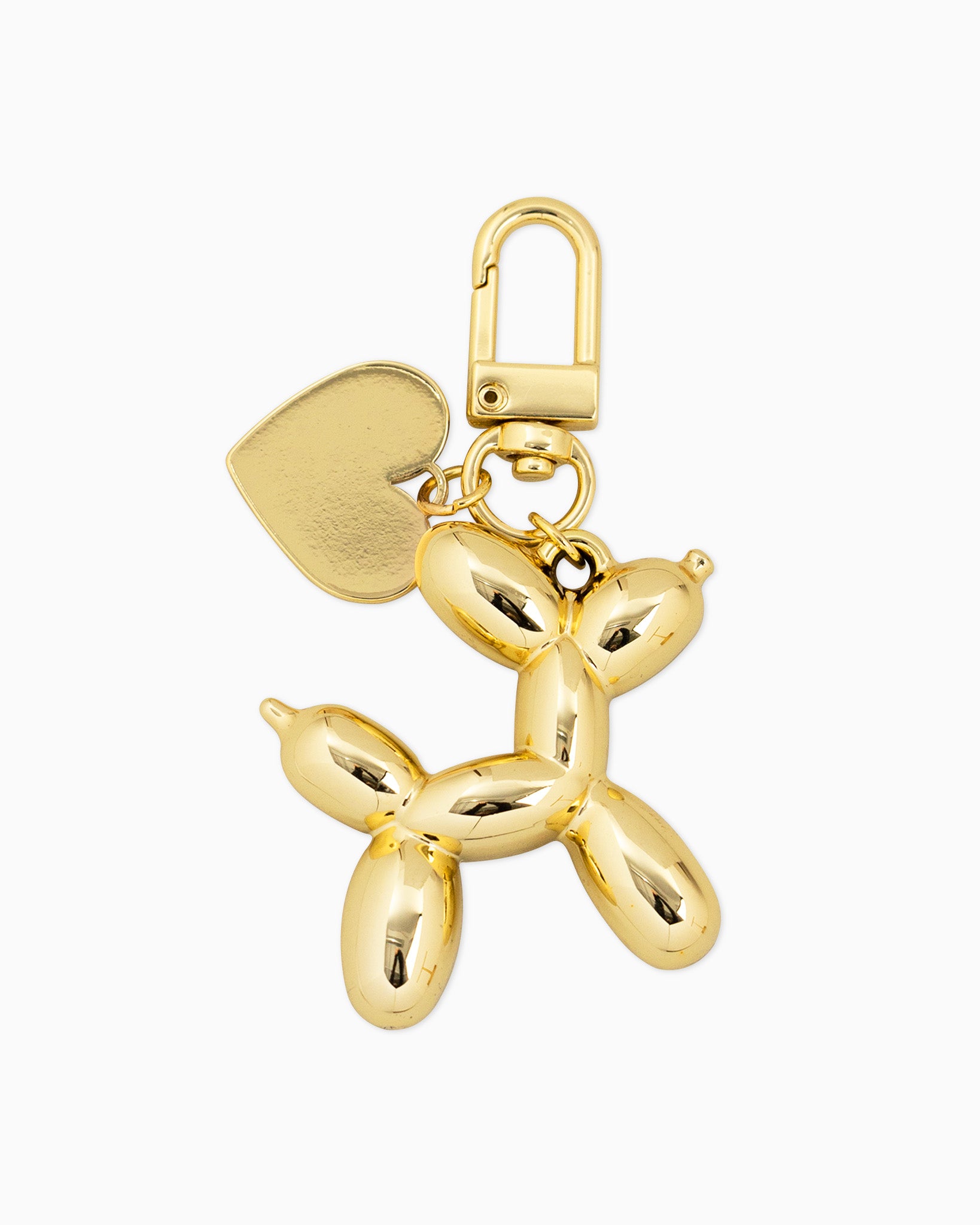 Balloon Dog Heart Bag Charm