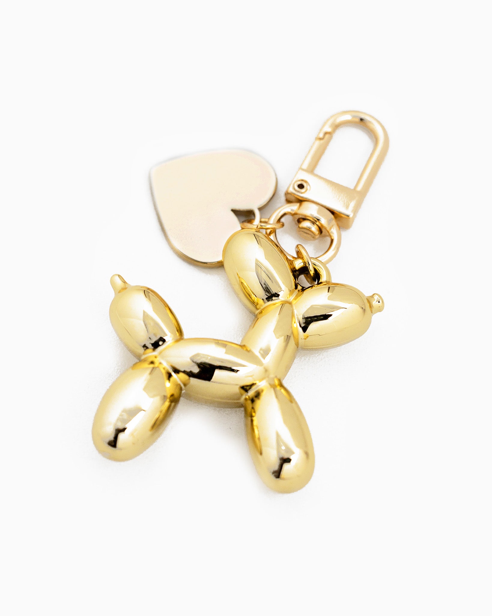 Balloon Dog Heart Bag Charm