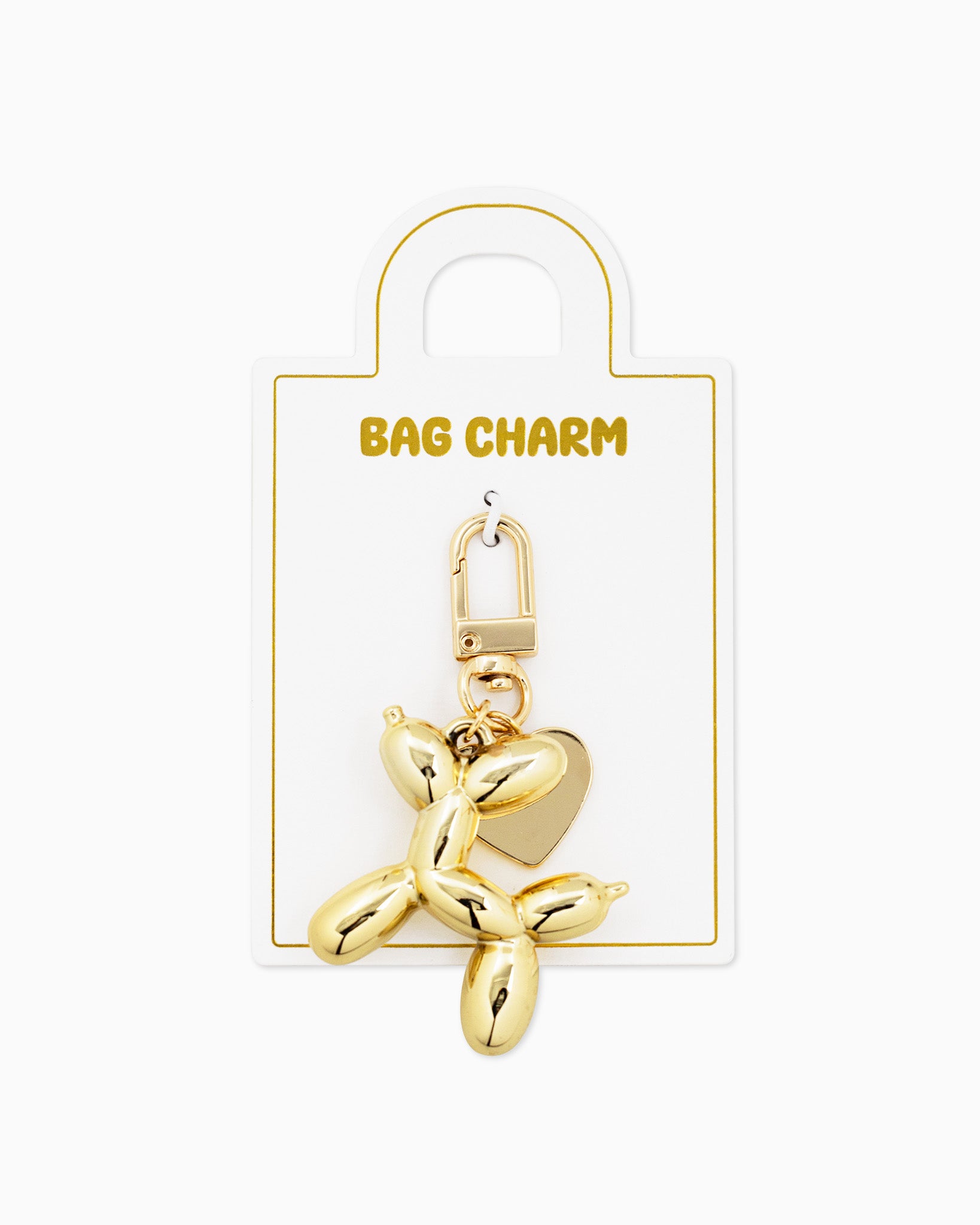 Balloon Dog Heart Bag Charm