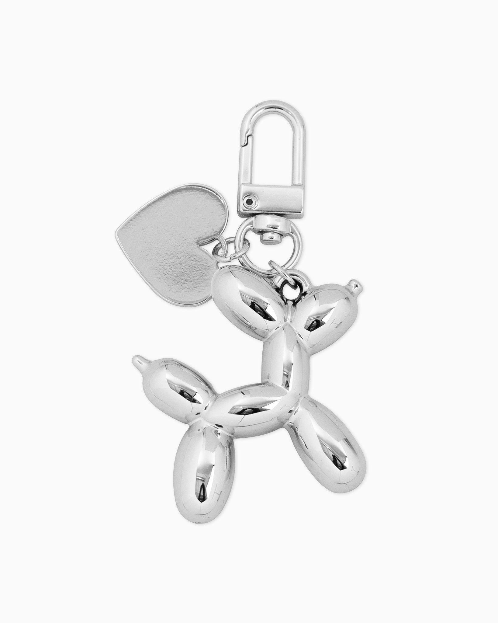 Balloon Dog Heart Bag Charm