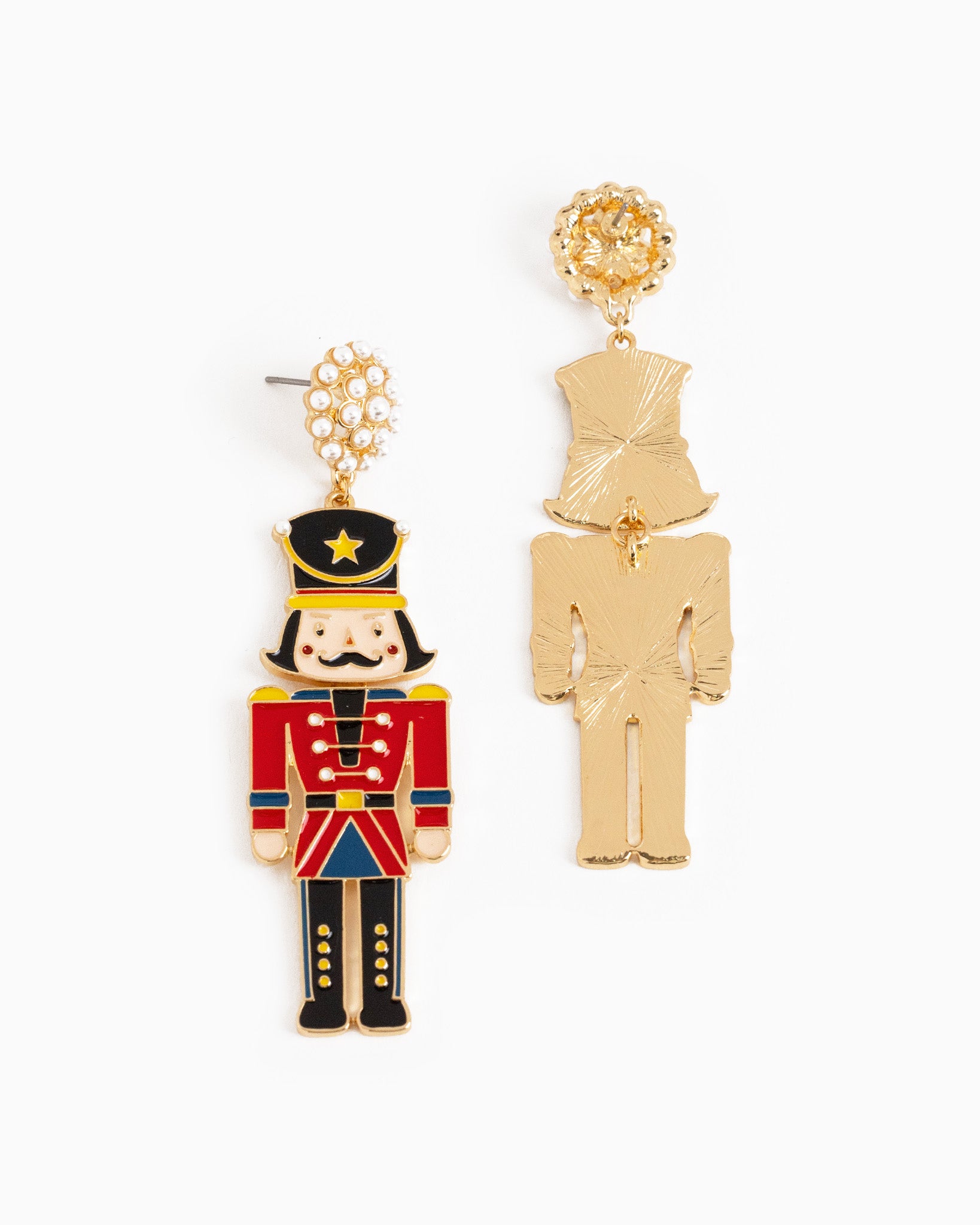 Christmas Nutcracker Soldier Drop Earrings