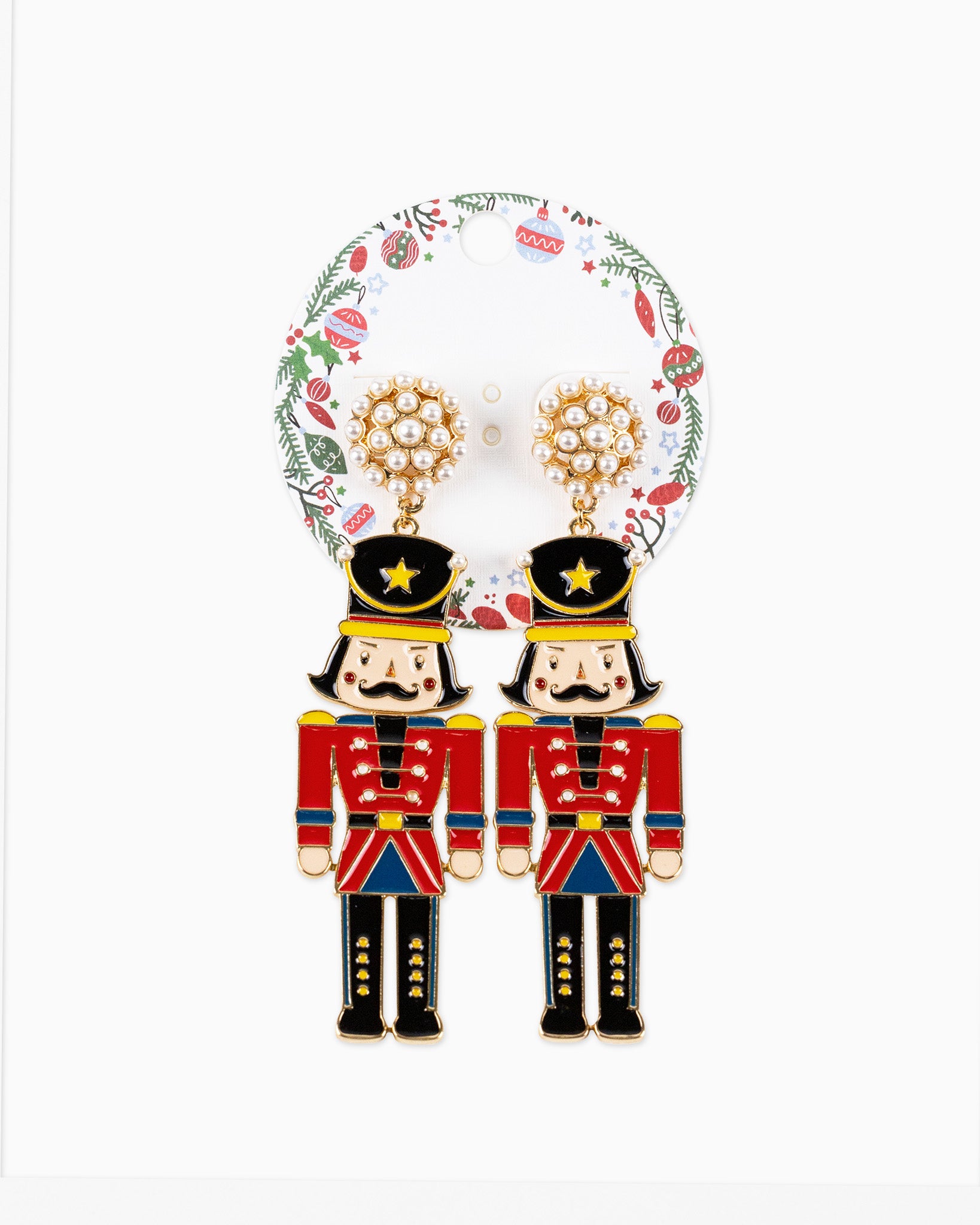 Christmas Nutcracker Soldier Drop Earrings