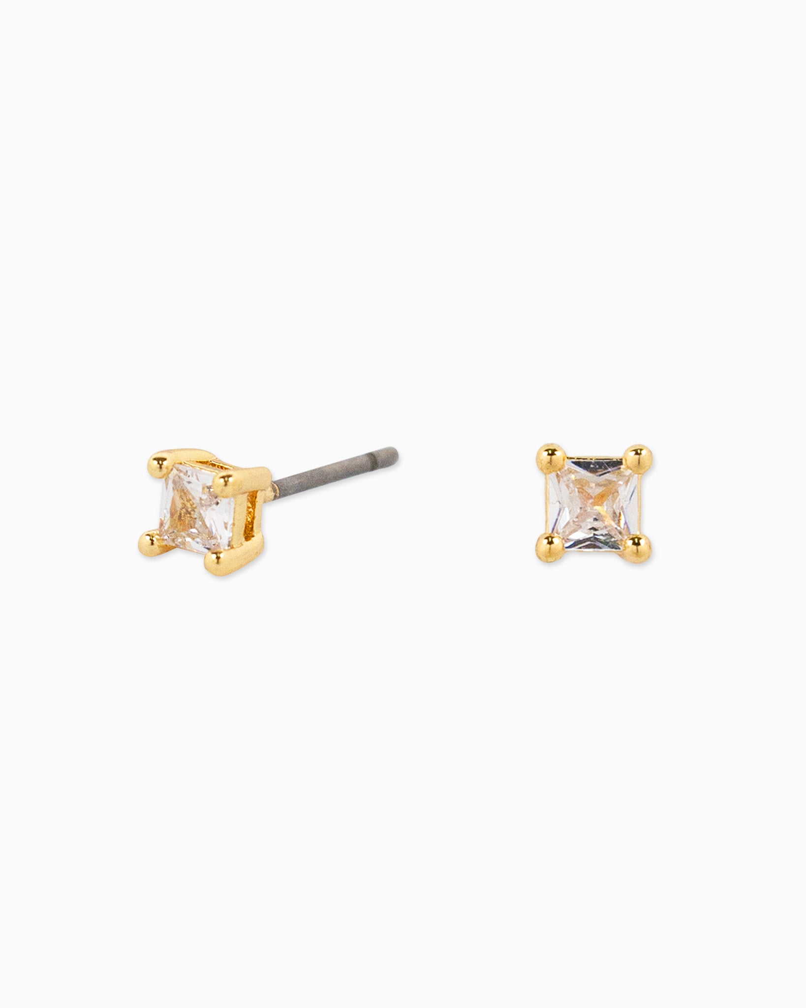 MOP Clover and CZ Stud Earring Set of 3