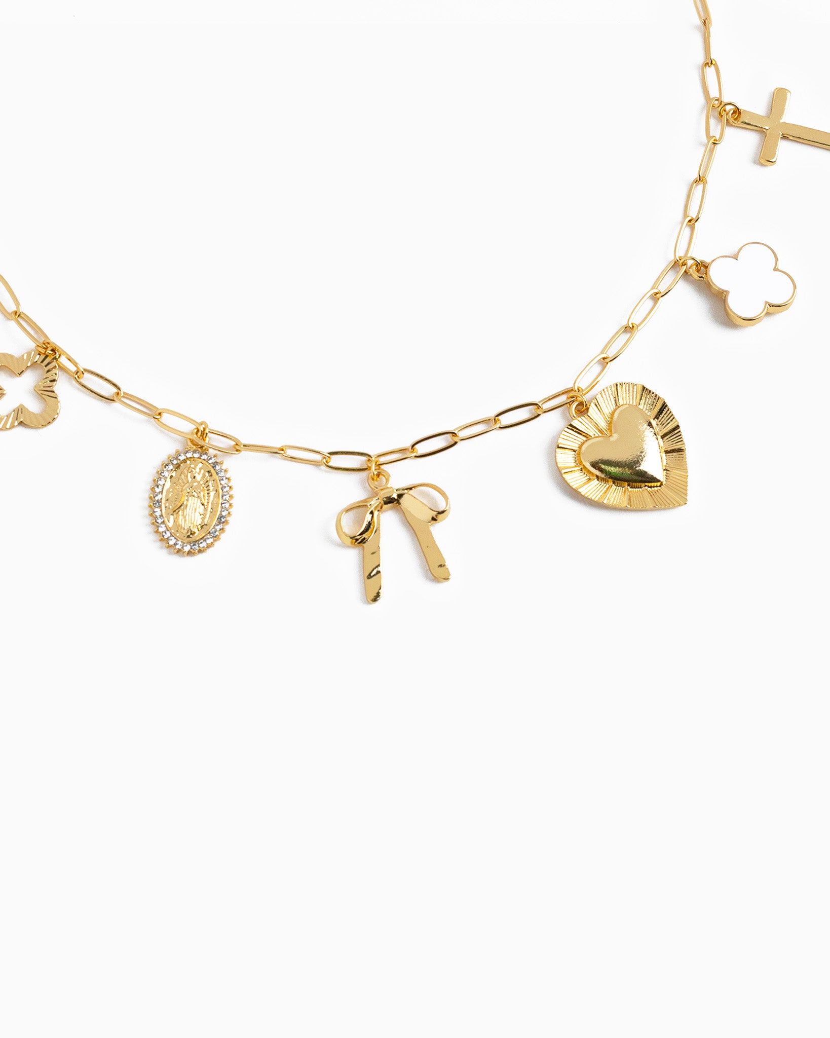 Heart Multi Gold Charm Necklace