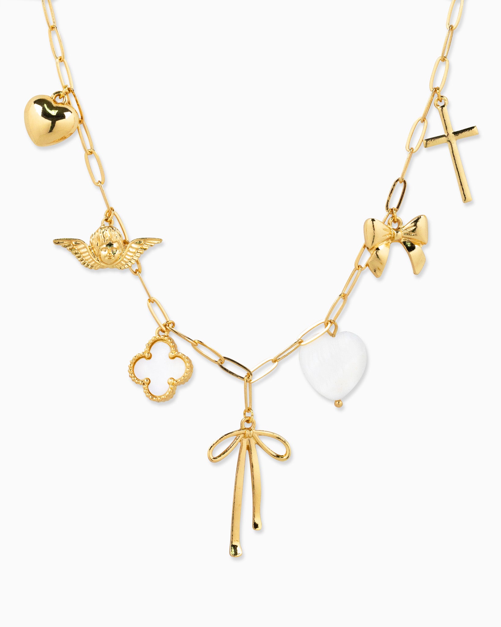 xBow Multi Gold Charm Necklace