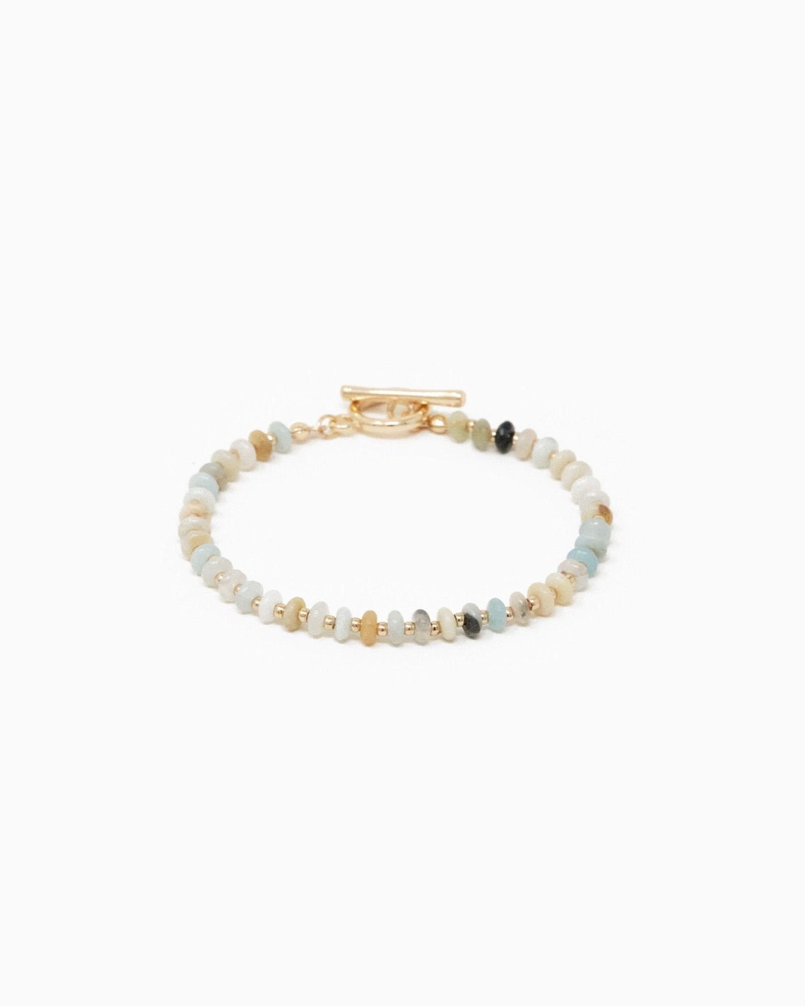 Natural Stone Toggle Bracelet – Grey