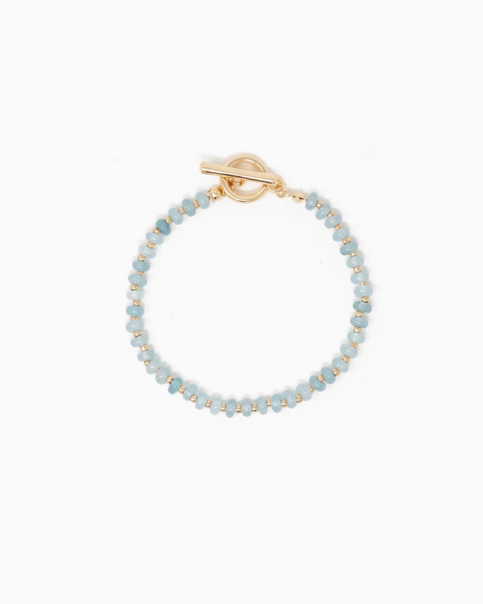 Natural Stone Toggle Bracelet – Blue