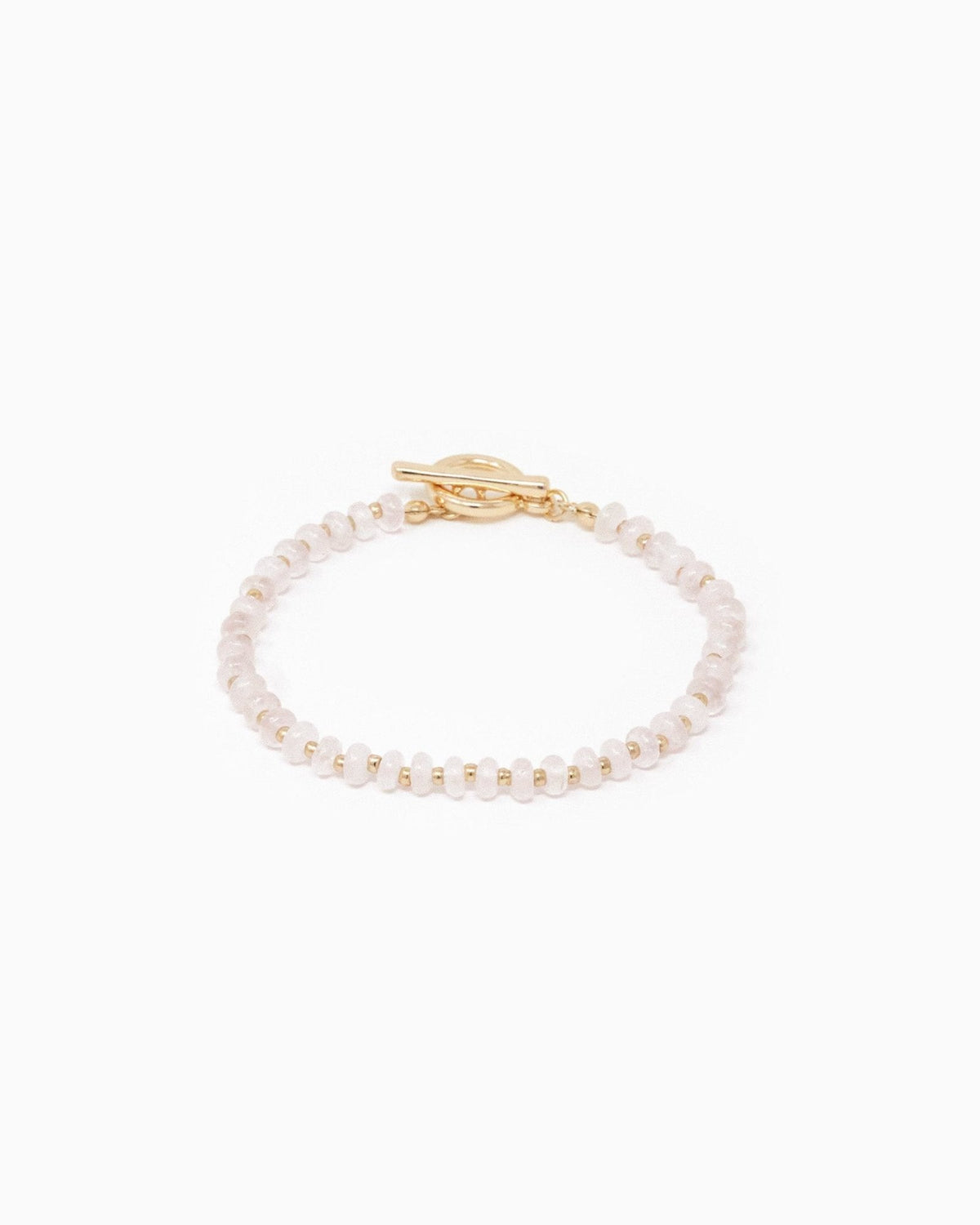 Natural Stone Toggle Bracelet – Rose