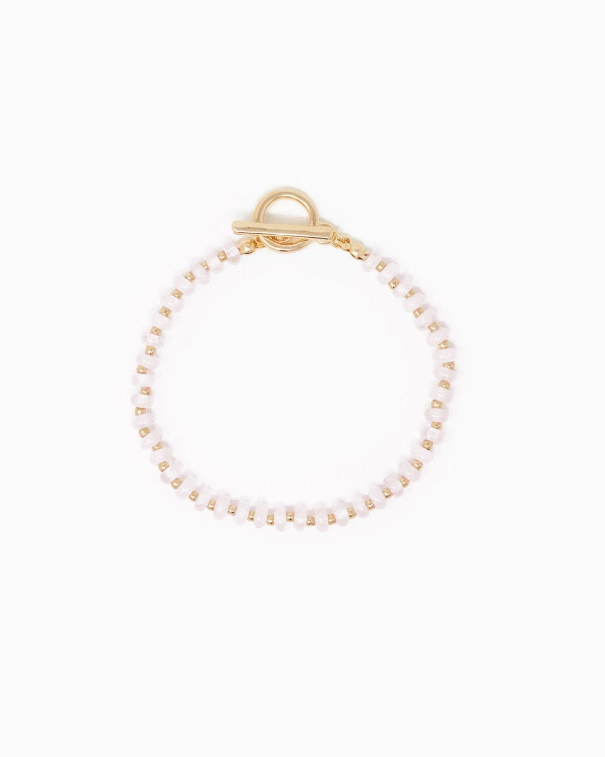 Natural Stone Toggle Bracelet – Rose