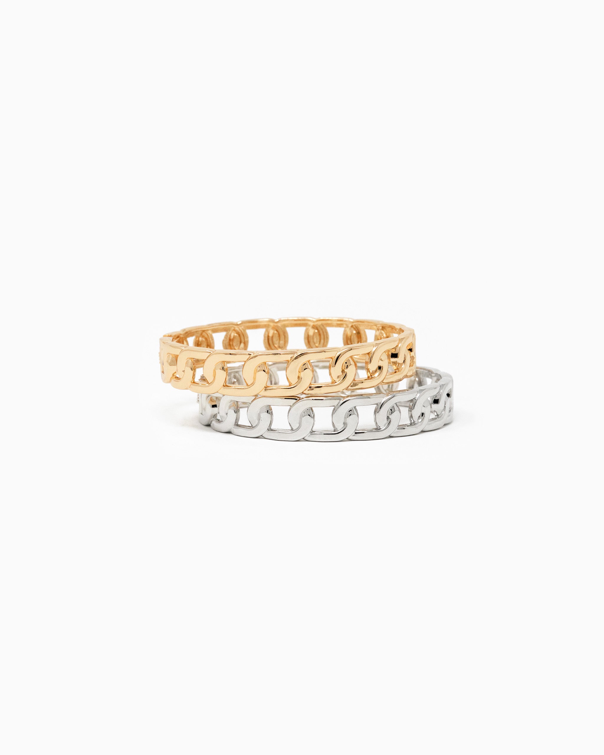 link hinge bracelet gold silver