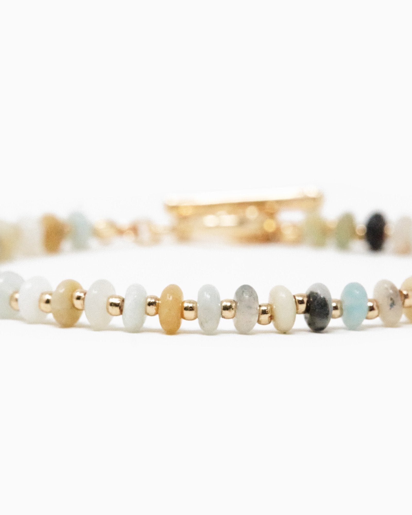 Natural Stone Toggle Bracelet – Grey