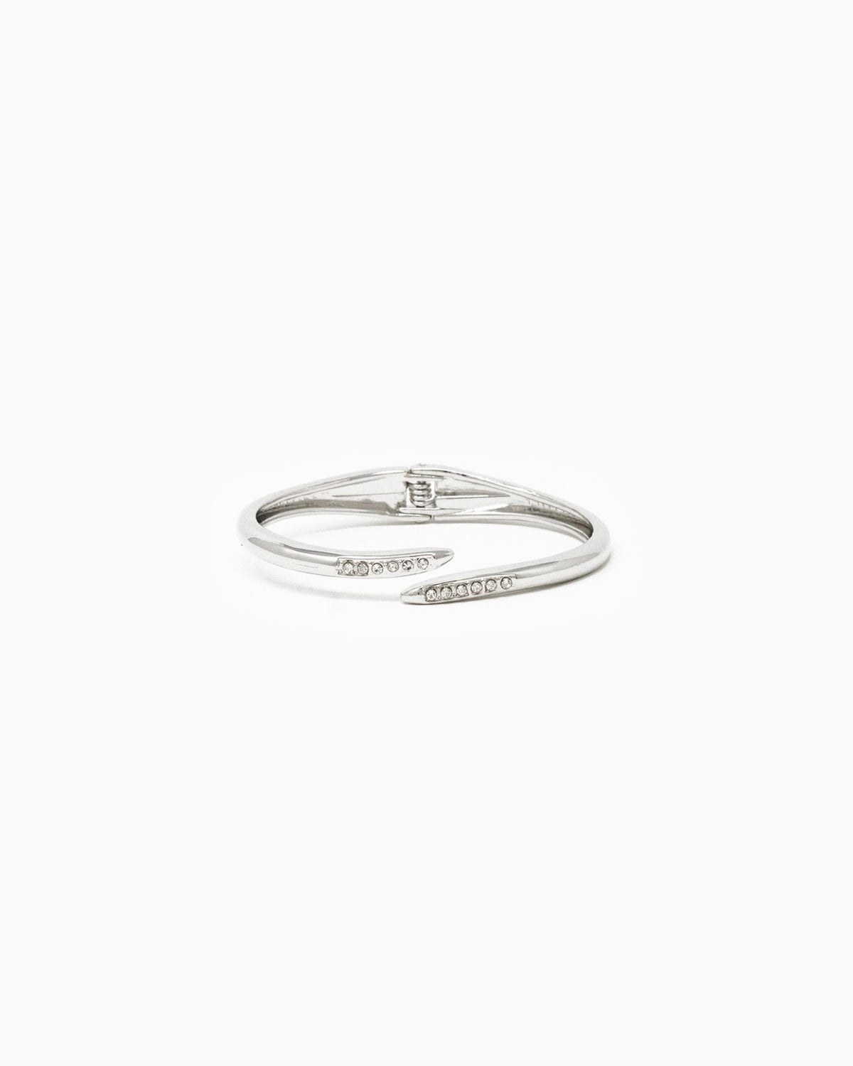Twist Hinge Bracelet – Rhodium