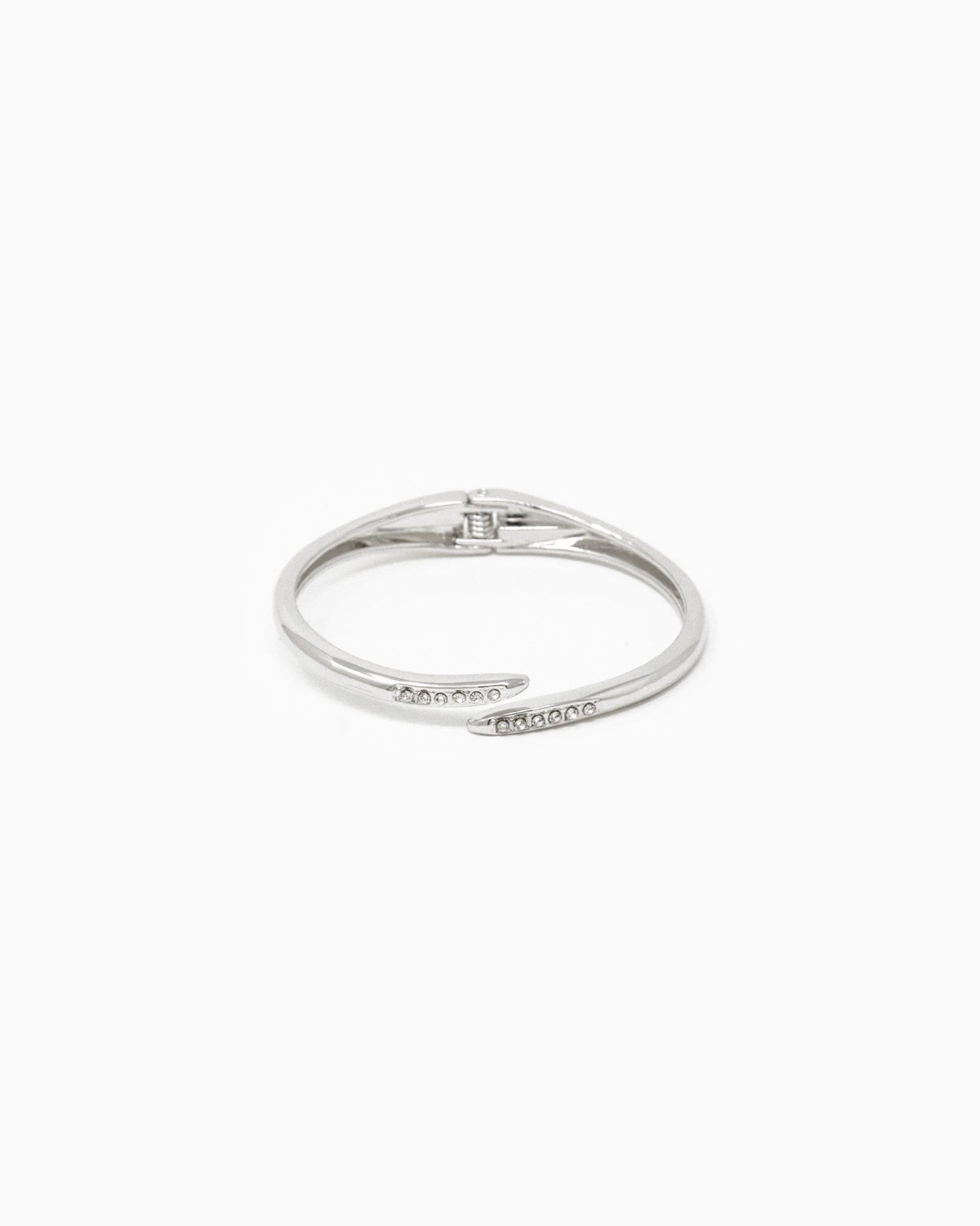 Twist Hinge Bracelet – Rhodium detail