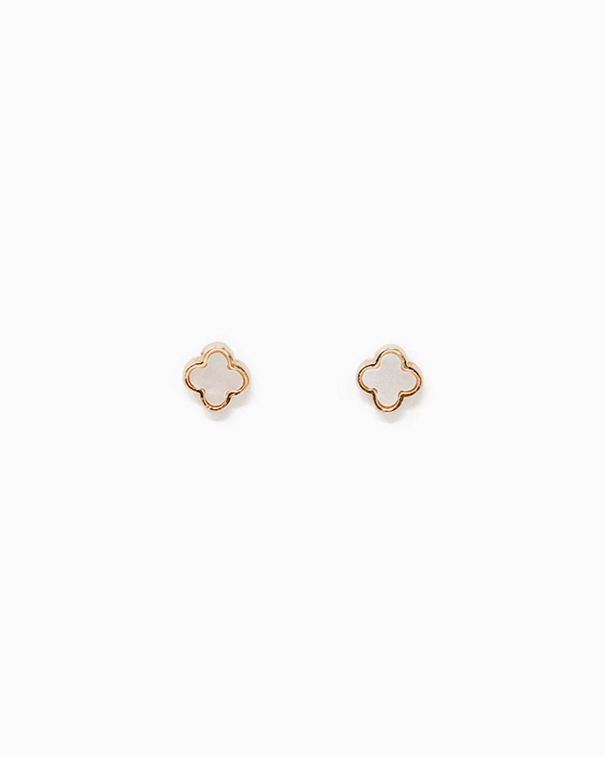 Mother of Pearl Clover Earring Set, Set of 3